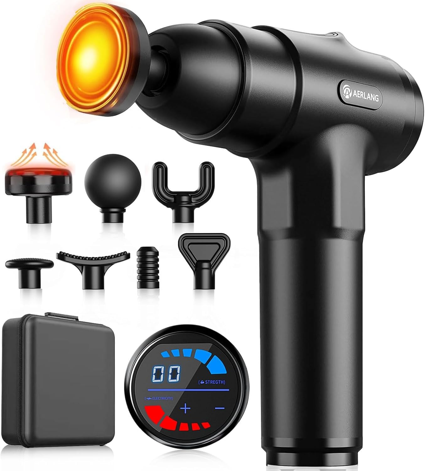 AERLANG Massage Gun with Heat Massager Deep Tissue Muscle Massage - AERLANG Official Product View 1