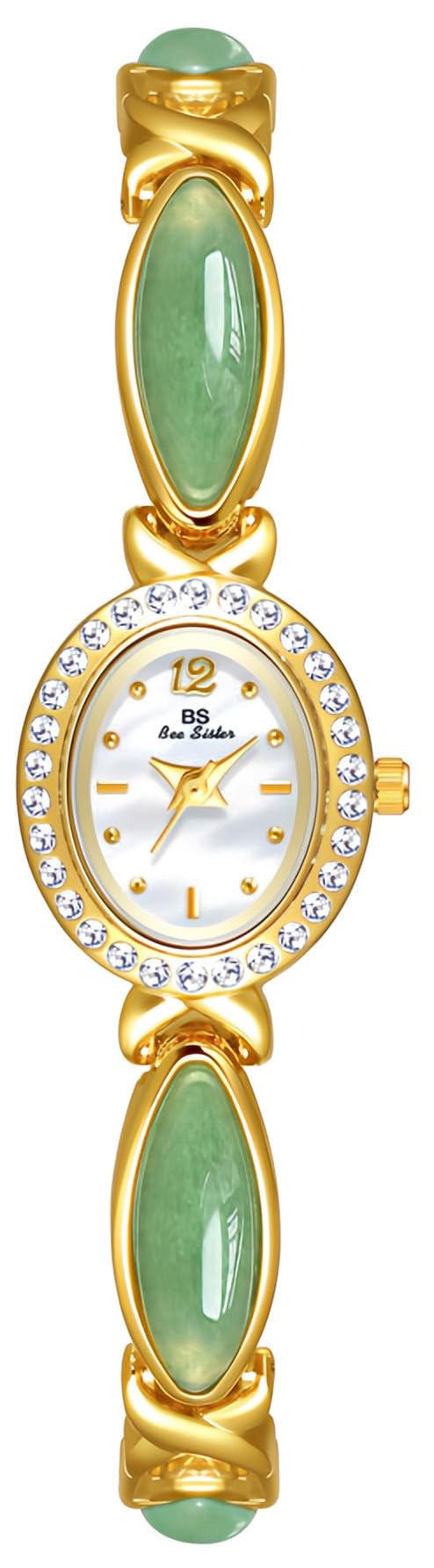 MASTOP Luxury Vintage Gold Watches for Women with Jade - MASTOP Official Imagery - 2