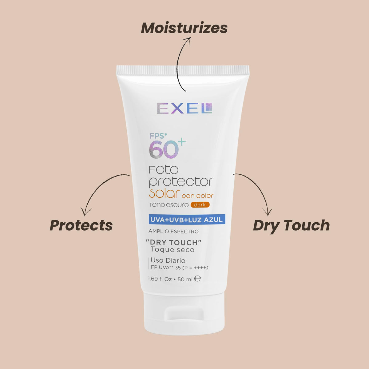 SPF 60 Facial Sunscreen UVA UVB Blue Light Protection - EXEL Official Imagery - 5