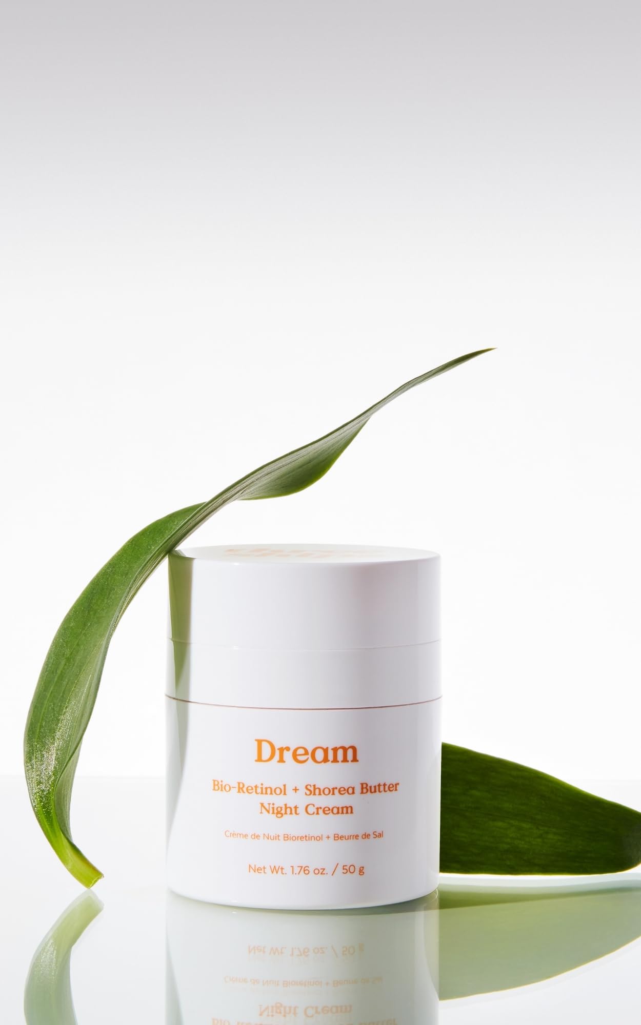 Three Ships night cream jar with label, showcasing the skincare product in a sleek container on a neutral background.
