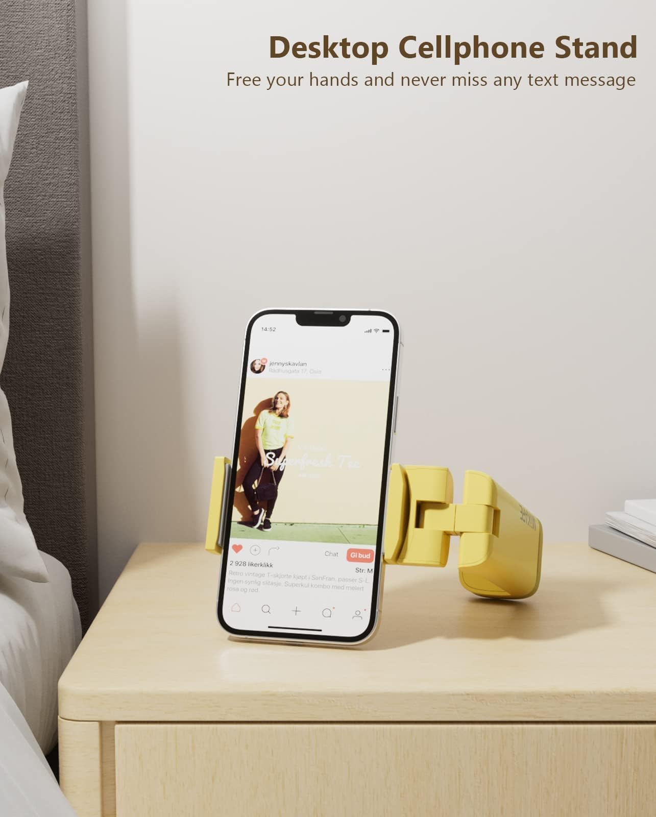 MiiKARE Airplane Phone Holder Mount, Plane Travel Essentials, Yellow - MiiKARE Official Product View 4