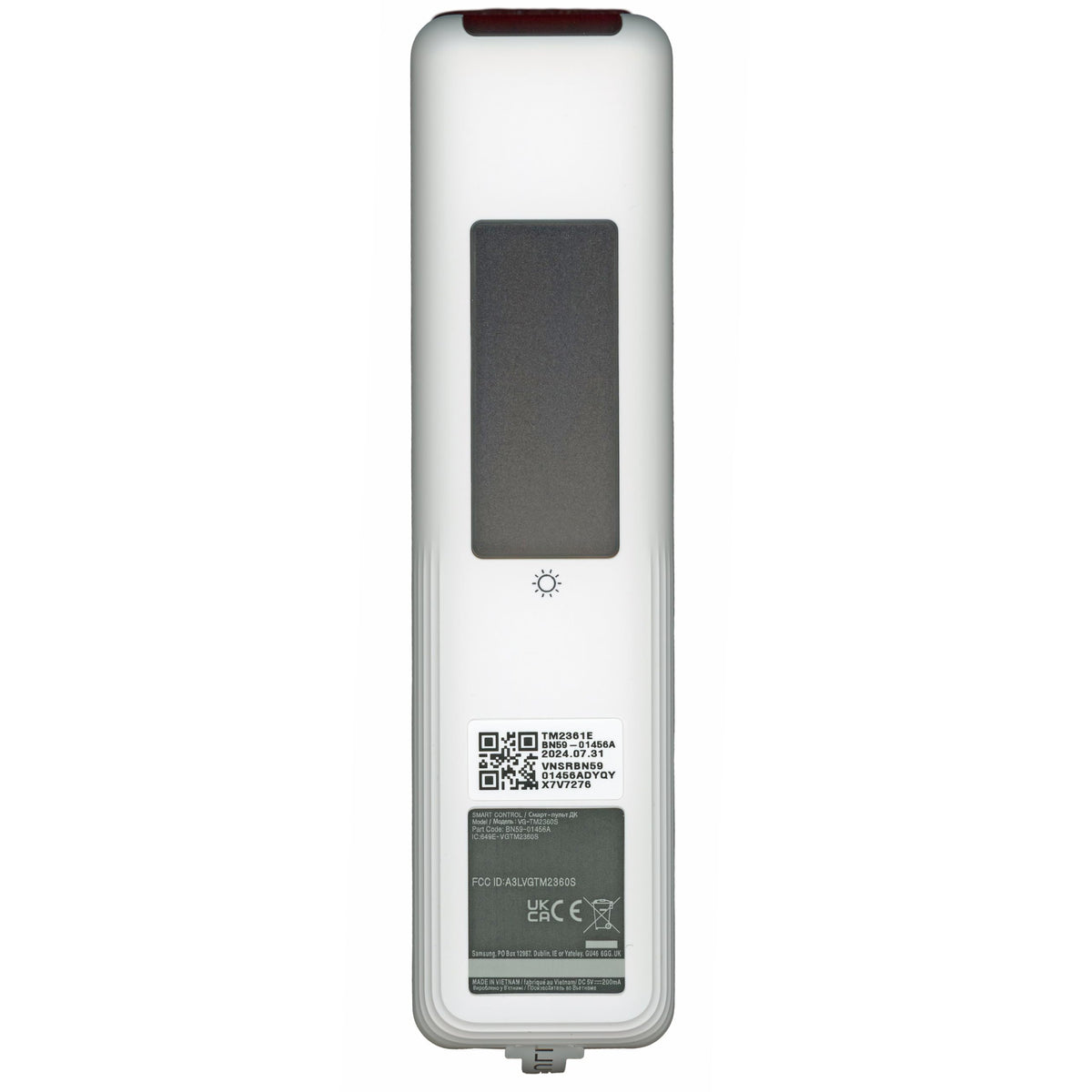 OEM BN59 01456A TM2361E 2024 White Solar TV Remote - Dan's Originals Official Imagery - 3