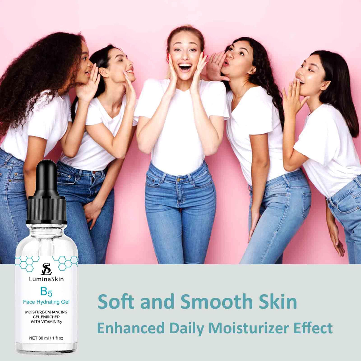 Hydrating Vitamin B5 Gel Skin Moisture Enhancing Gel Hyalu - LuminaSkin Official Imagery - 6