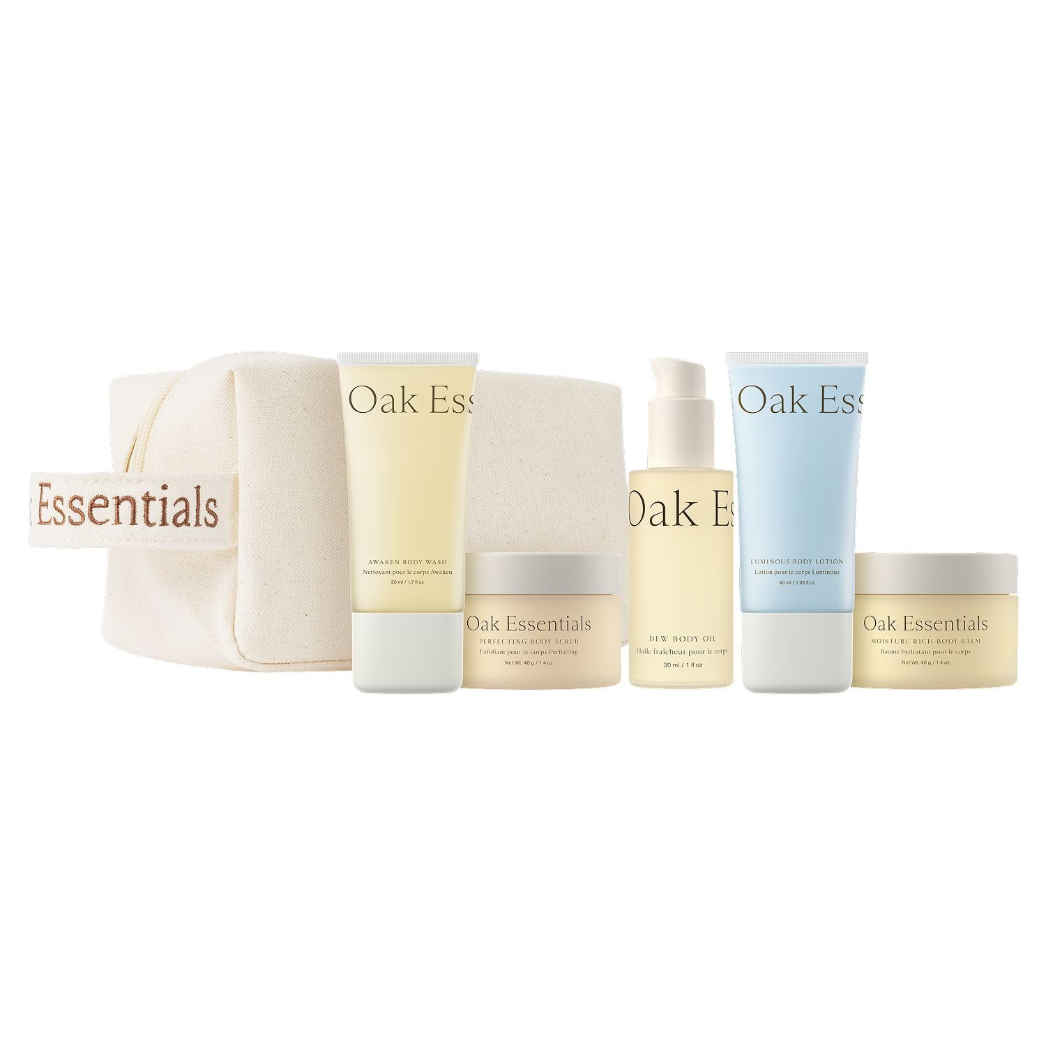 Travel Body Routine, 5-Piece Body Care Set, Travel Sizes - Product Imagery