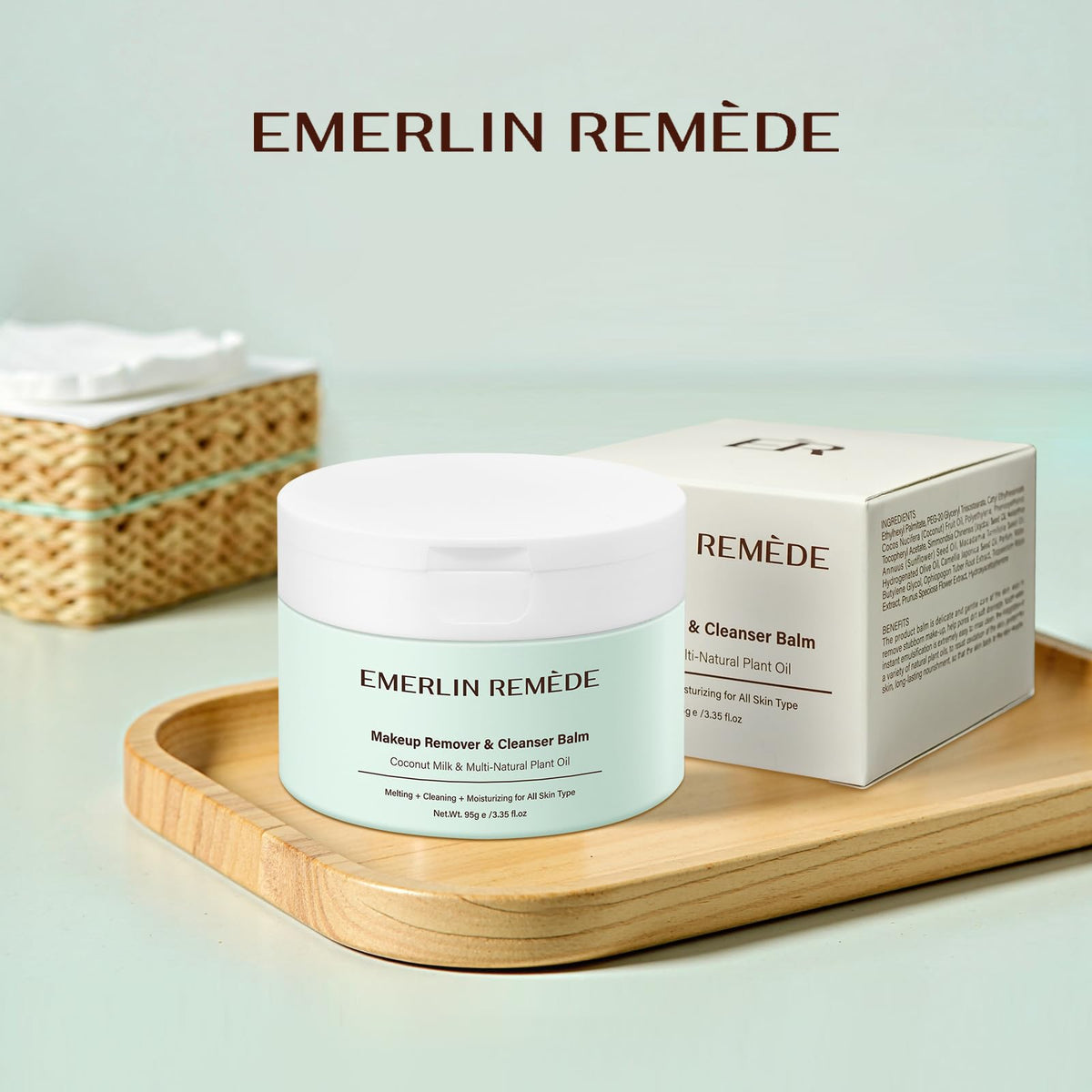 Makeup Remover Cleanser Balm with Coconut Milk Multi Natrual - Emerlin Remède Official Imagery - 8