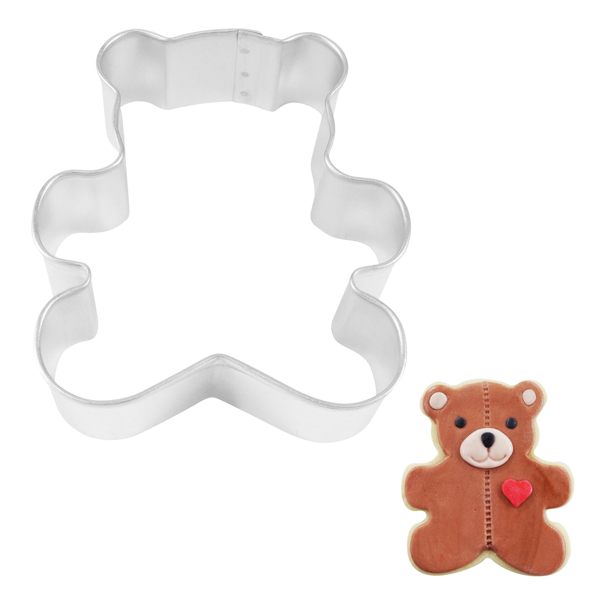 R&M Teddy Bear 3" Cookie Cutter in Durable, Economical, Tinplated Stee - View 1