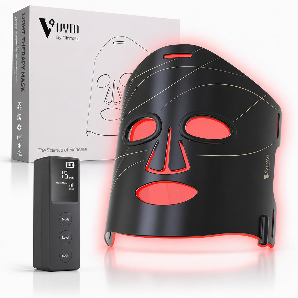 Infrared Red Light Therapy Mask for Face Skincare Device - V VYM By Clinmate Official Imagery - 2