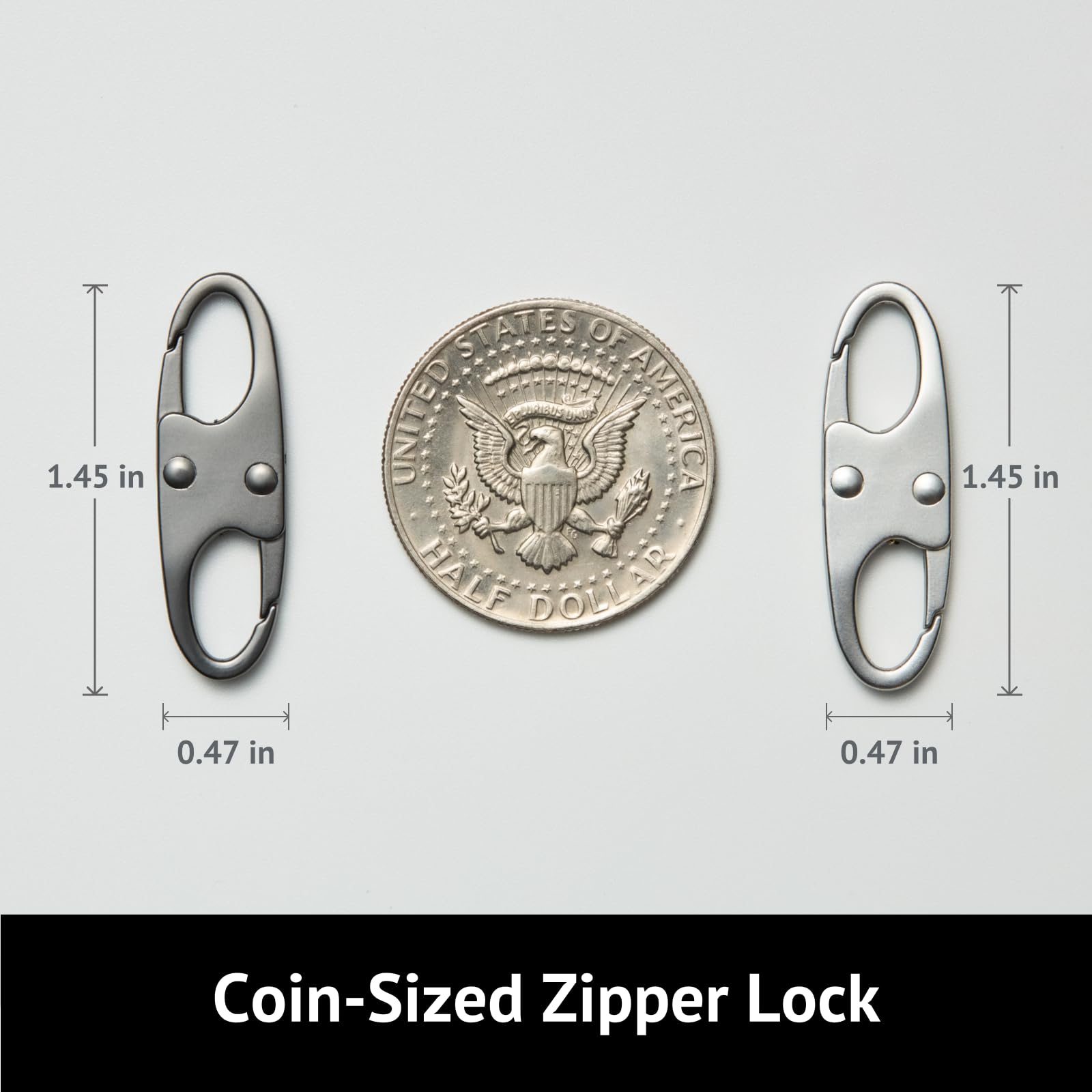 zelin Anti Theft Zipper Clips, Travel Essentials, Carabiner, 4Pcs by zelin - Angle View 2