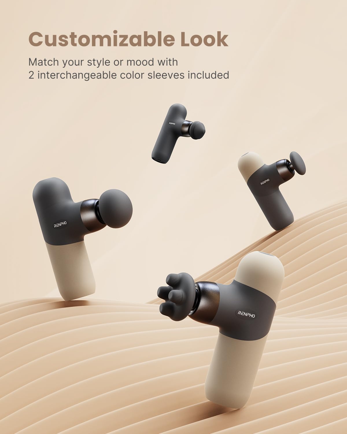 RENPHO Mini Thermal Massage Gun with Heat Color Silicone - RENPHO Official Imagery - 6