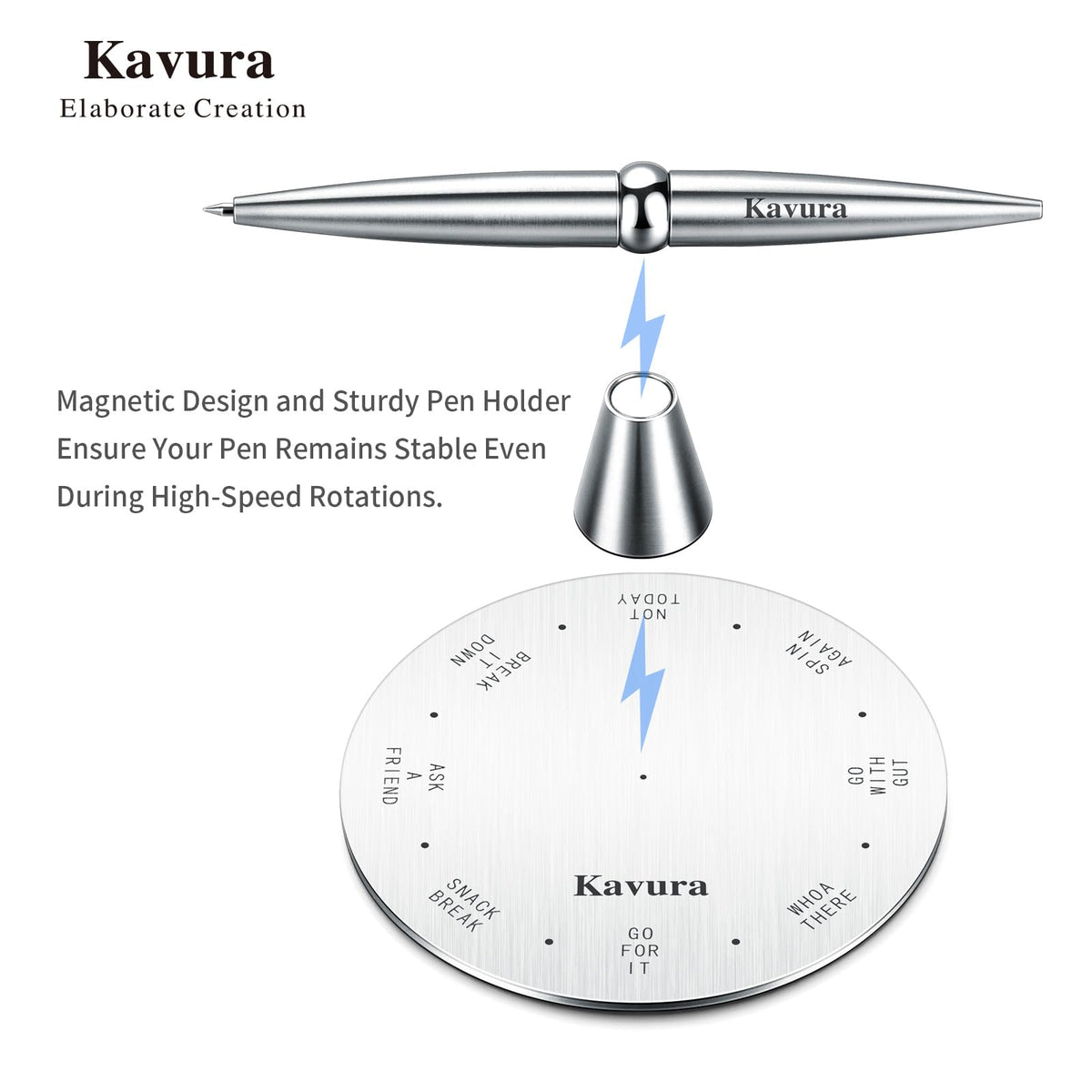 Spin Decision Maker Pen Magnetic Desk Fidget Gift for Men - Kavura Official Imagery - 8