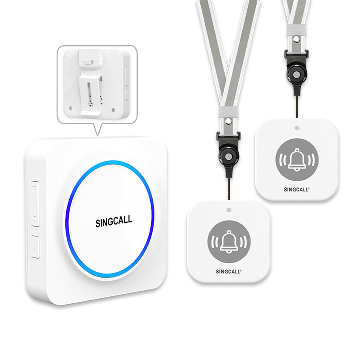 Wireless Portable Caregiver Pager Personal Panic Alarm - SINGCALL Official Imagery - 1