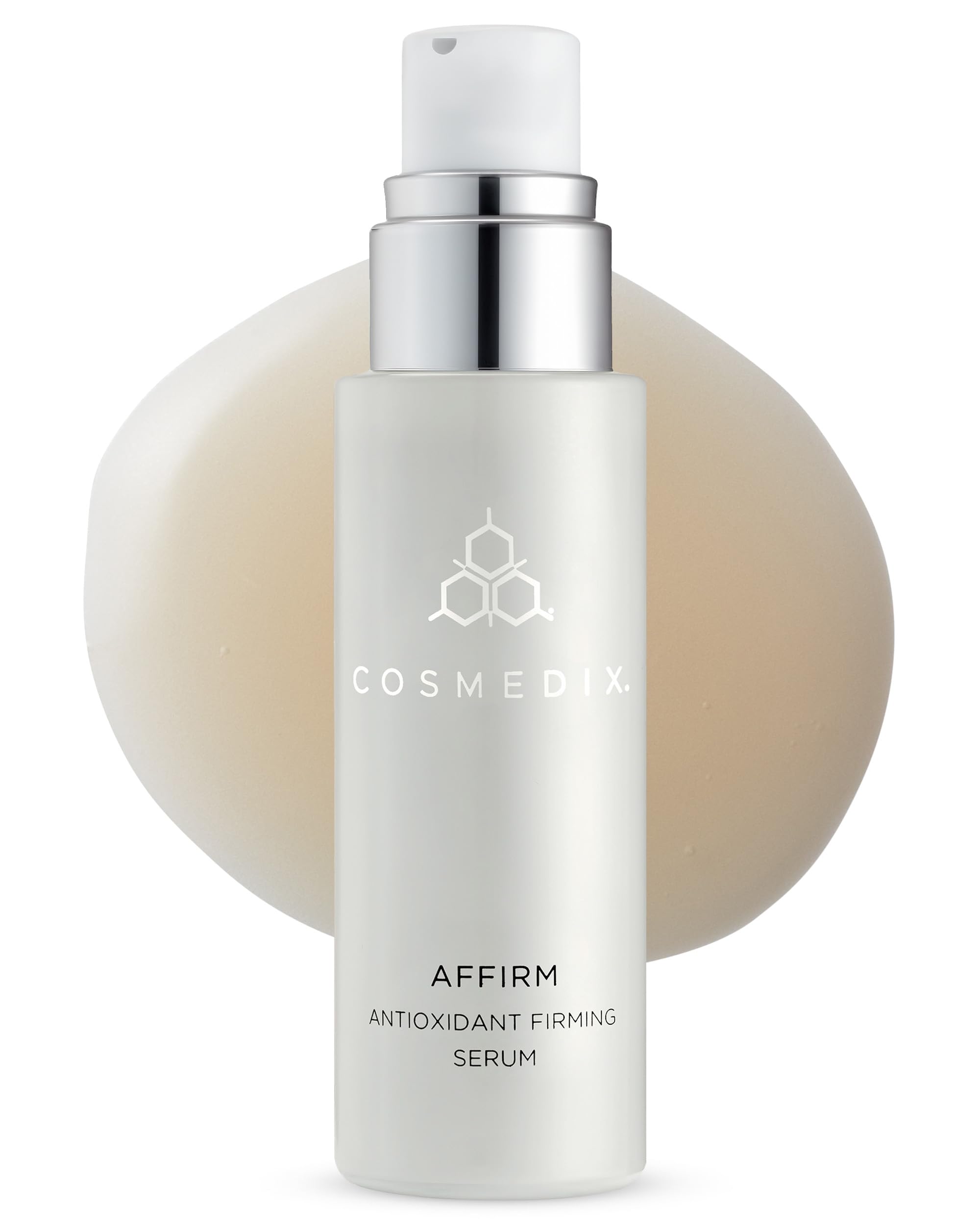 COSMEDIX Affirm Antioxidant Firming Face Serum - AM & PM Daily - Product Imagery