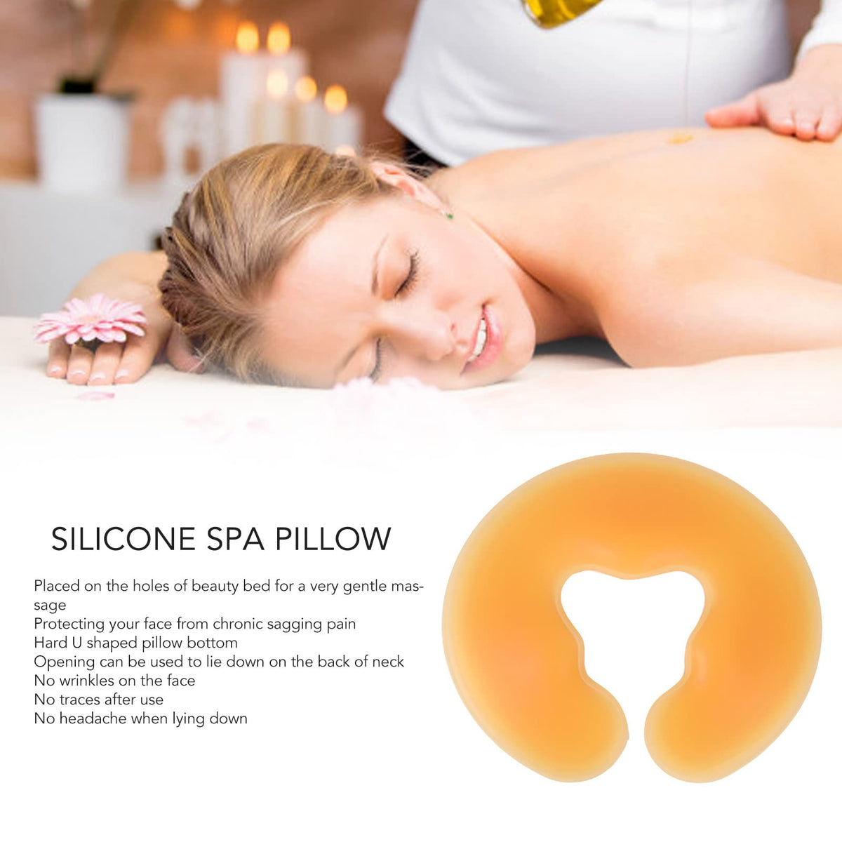 Silicone Pillow Professional Massage Bed Table Face Massage - Asixxsix Official Imagery - 4