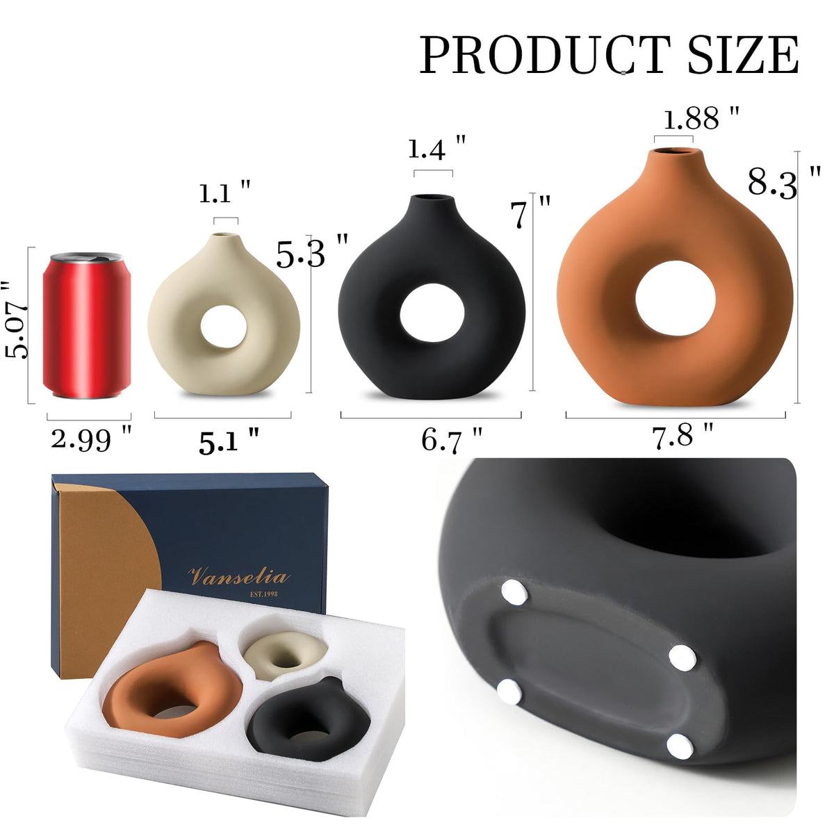 Ceramic Vase Home Table Decor - Vanselia Official Imagery - 4
