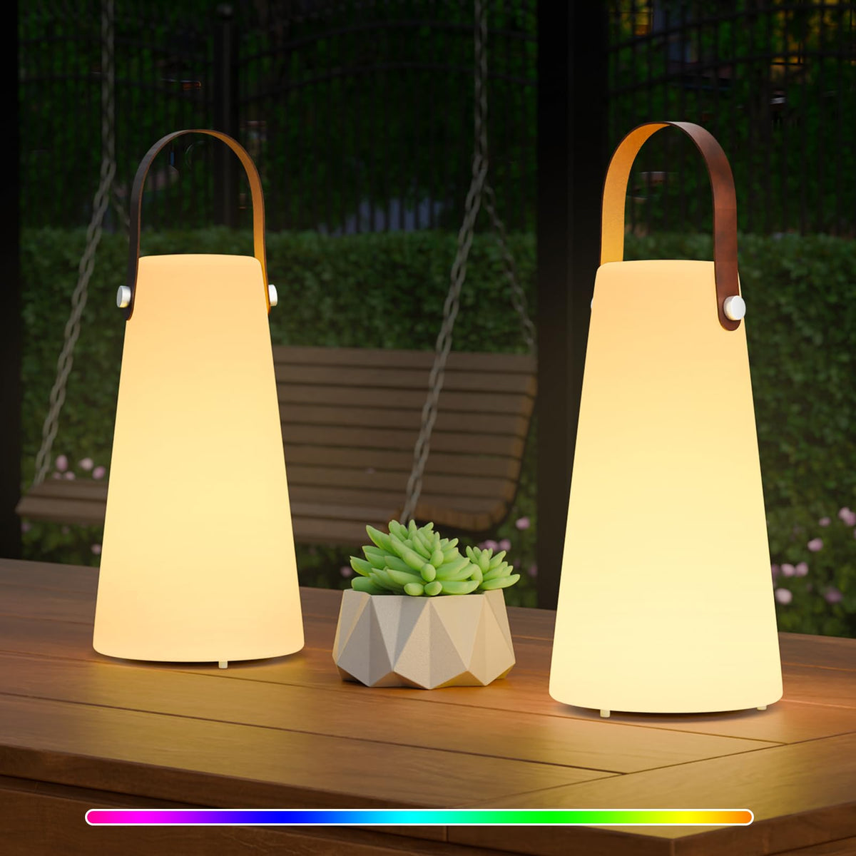 2 Pack Outdoor Lamps NiceBuy Rechargeable Outdoor Lanterns - NiceBuy Official Imagery - 1