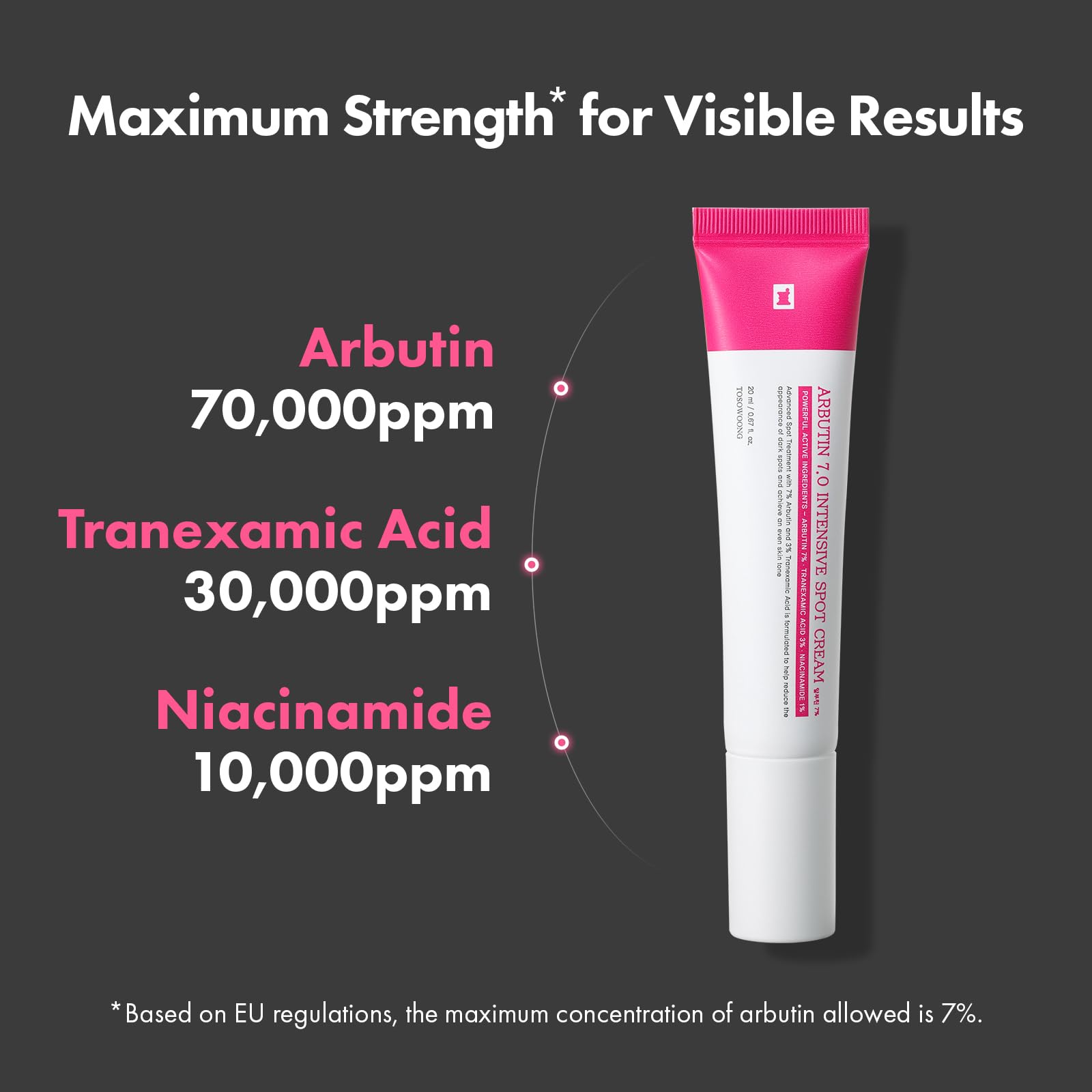 TOSOWOONG Arbutin 7 Intensive Spot Cream for Dark Spots - TOSOWOONG Official Product Imagery - 5