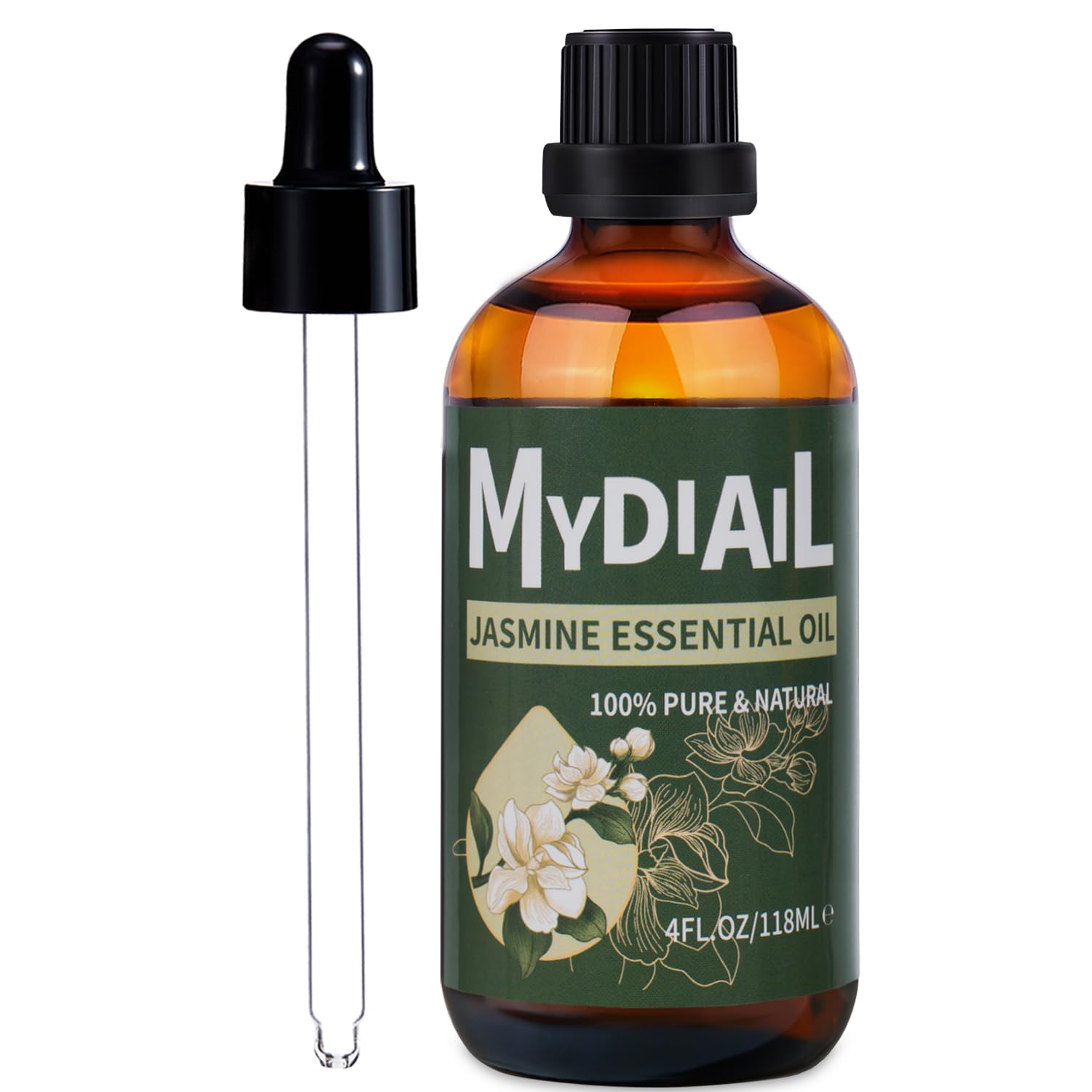 Jasmine Essential Oil for Humidifier, Diffuser, Aromatherapy, 4oz - Product Imagery