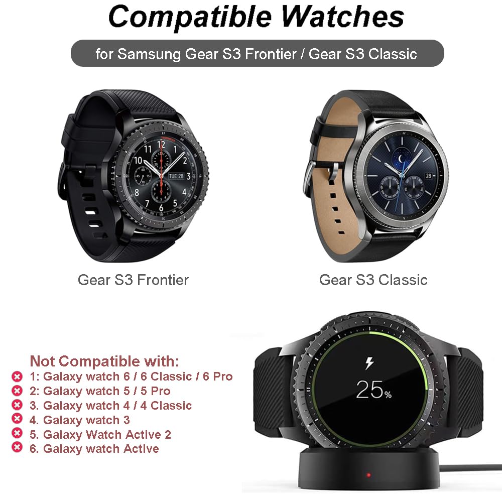 Emilydeals for Gear S3 Charger, Replacement Charging Cradle Dock - Emilydeals Official Product View 2