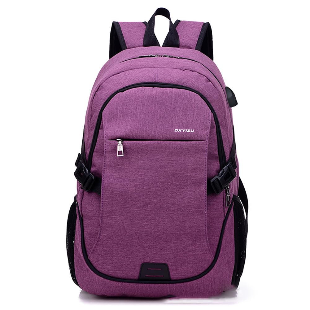 JohnMojie multifunctional USB charging backpack with computer compartment, casual and business-style backpack for travel and work.