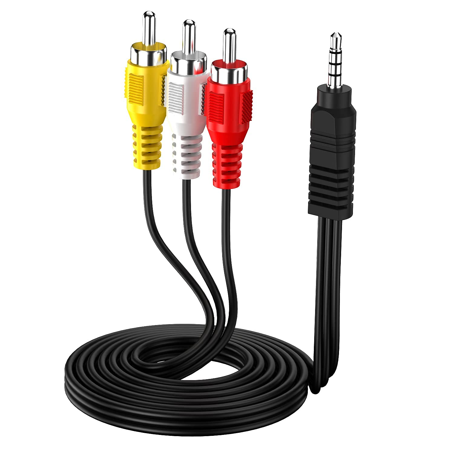 SNLLMZI 3.5mm to RCA AV Cable 5ft for Camcorder TV MP3 Speaker by SNLLMZI - Angle View 3