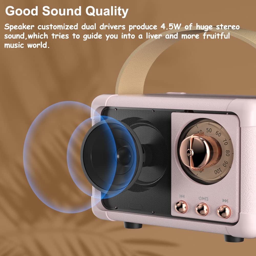 Baolira Retro Bluetooth Speaker, Gifts for Teen Girls, Cute Room Decor - View 6