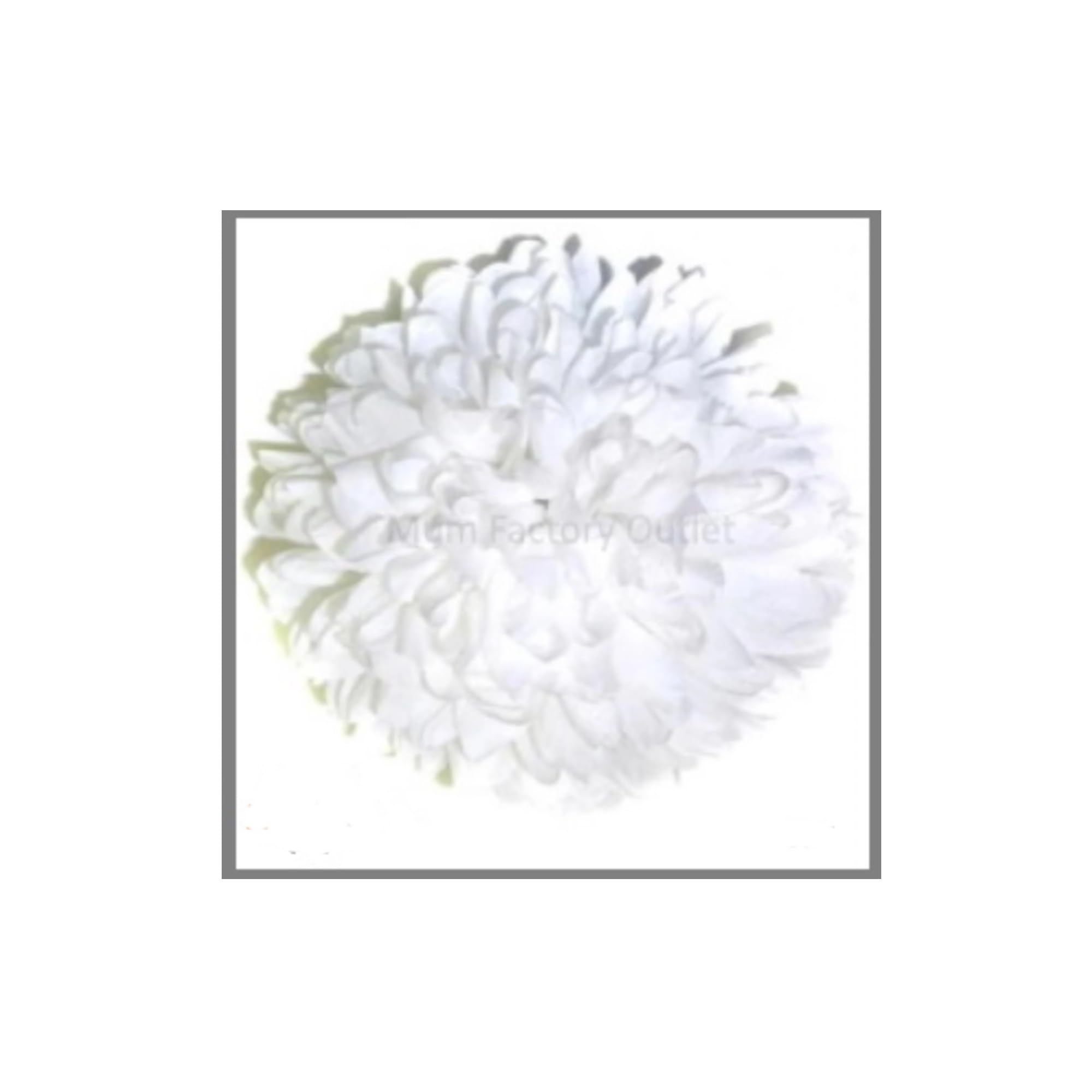 Homecoming Mum Flower 7.5" White Homecoming Mum Supplies - Product Imagery