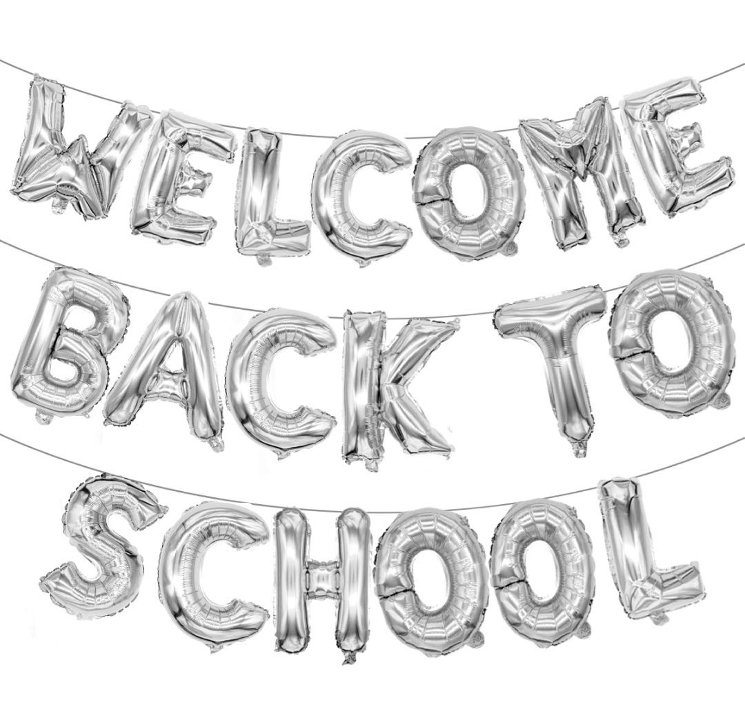 SWYOUN 16" Welcome Back To School Aluminum Foil Mylar Balloons - Product Imagery