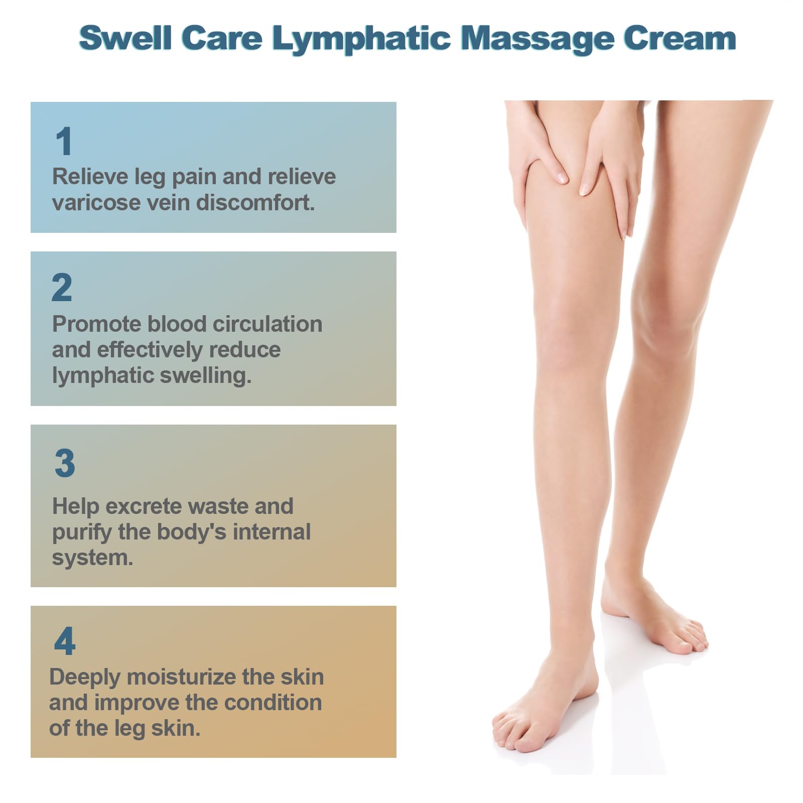 South Moon Swell Care lymphatic massage cream in 40g jar, moisturizing skin care product with soothing formulation.