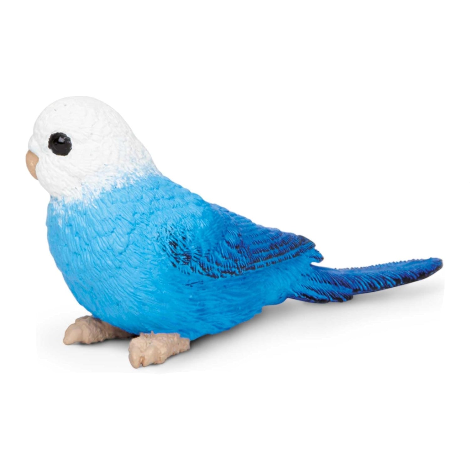 Safari Ltd. Blue Budgie figurine, detailed 3-inch plastic bird model for educational and play use.