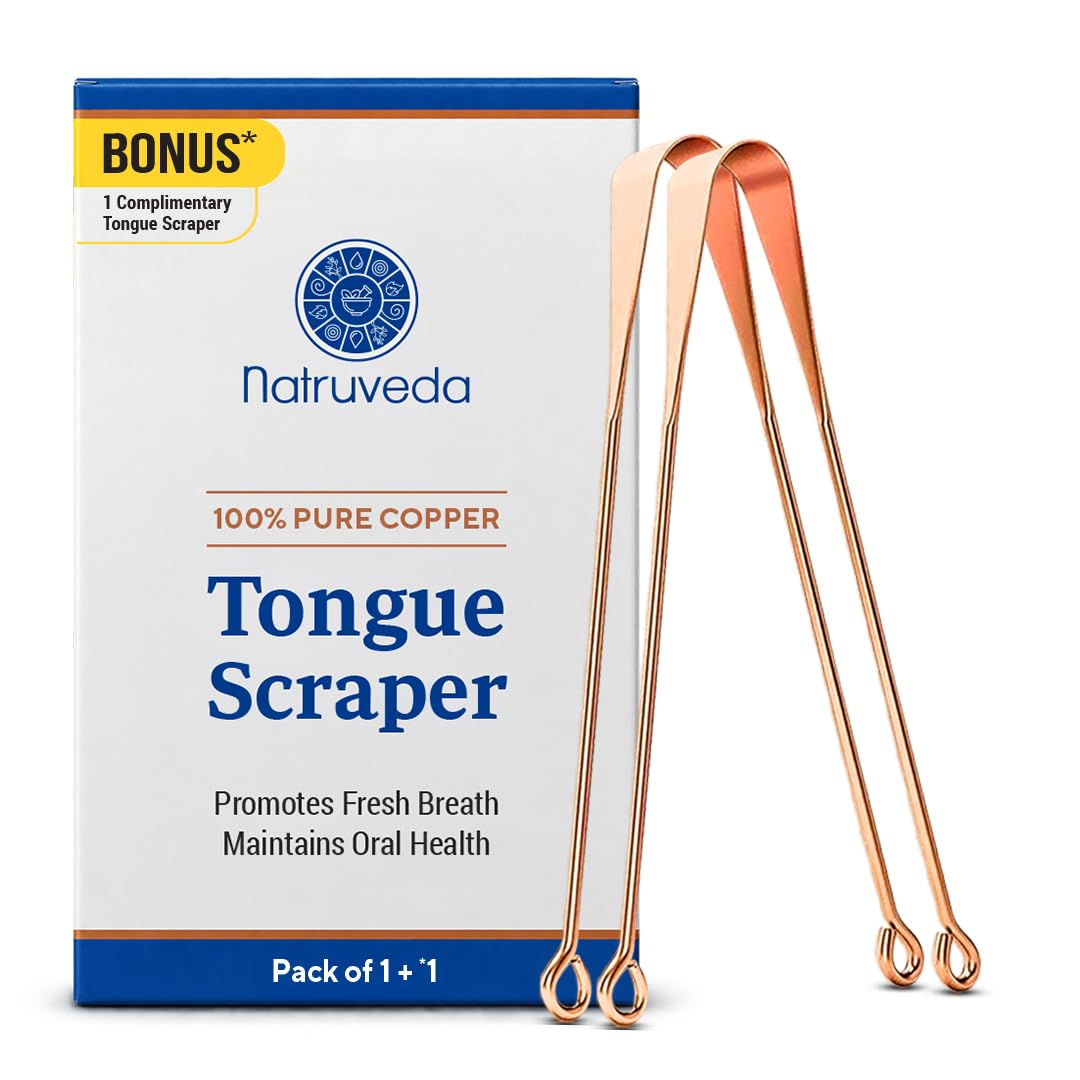 Pure Copper Tongue Scraper for Adults and Kids - 4 Pack Premium Ayurvedic Metal Tongue Cleaner Set, Fresh Breath Hygiene Support, Travel-Friendly, USA-Based Seller - Natruveda Official Product View 9