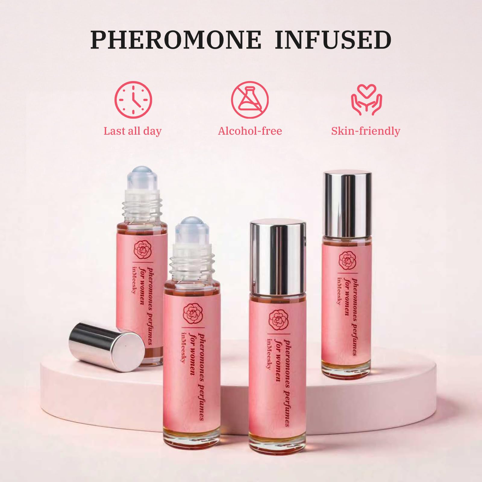 Pheromone Perfume for Women Long Lasting Vanilla Roll On - inMeesky Official Product Imagery - 5