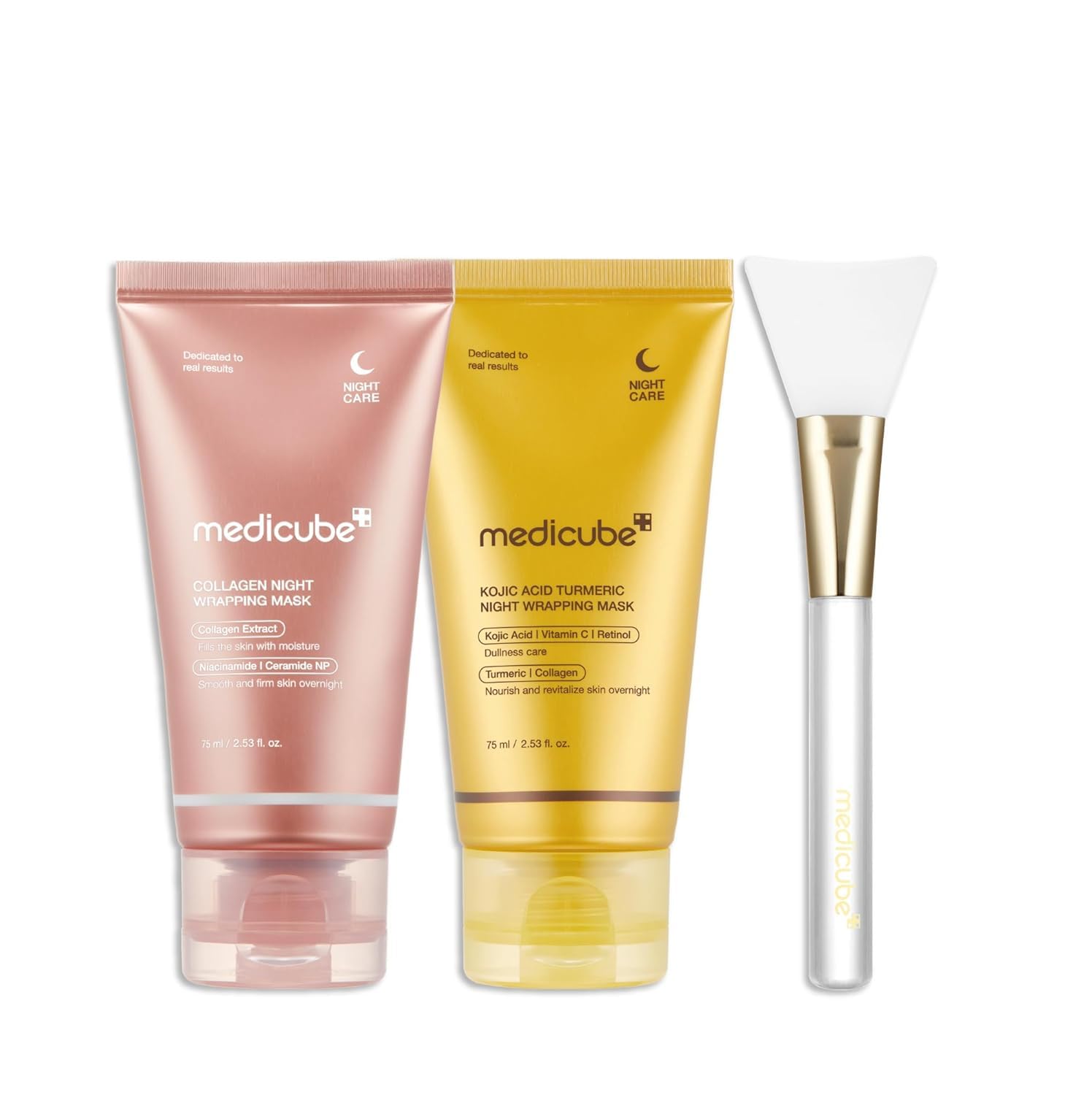 medicube Viral Overnight Wrapping Mask Duo - Collagen and Kojic - Product Imagery