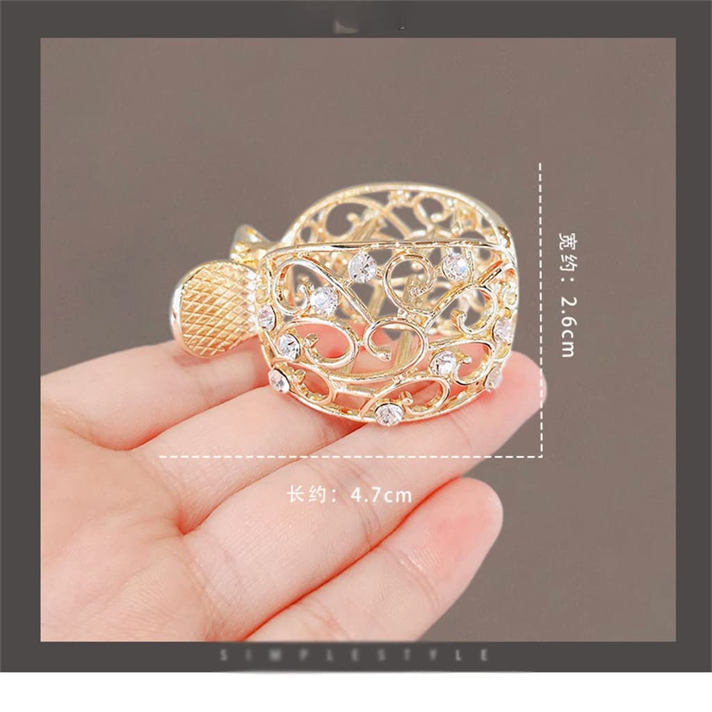 QERTYHJK crystal claw hair clip with diamond accents, Austria-style ponytail hair accessory for secure and stylish hair fastening.