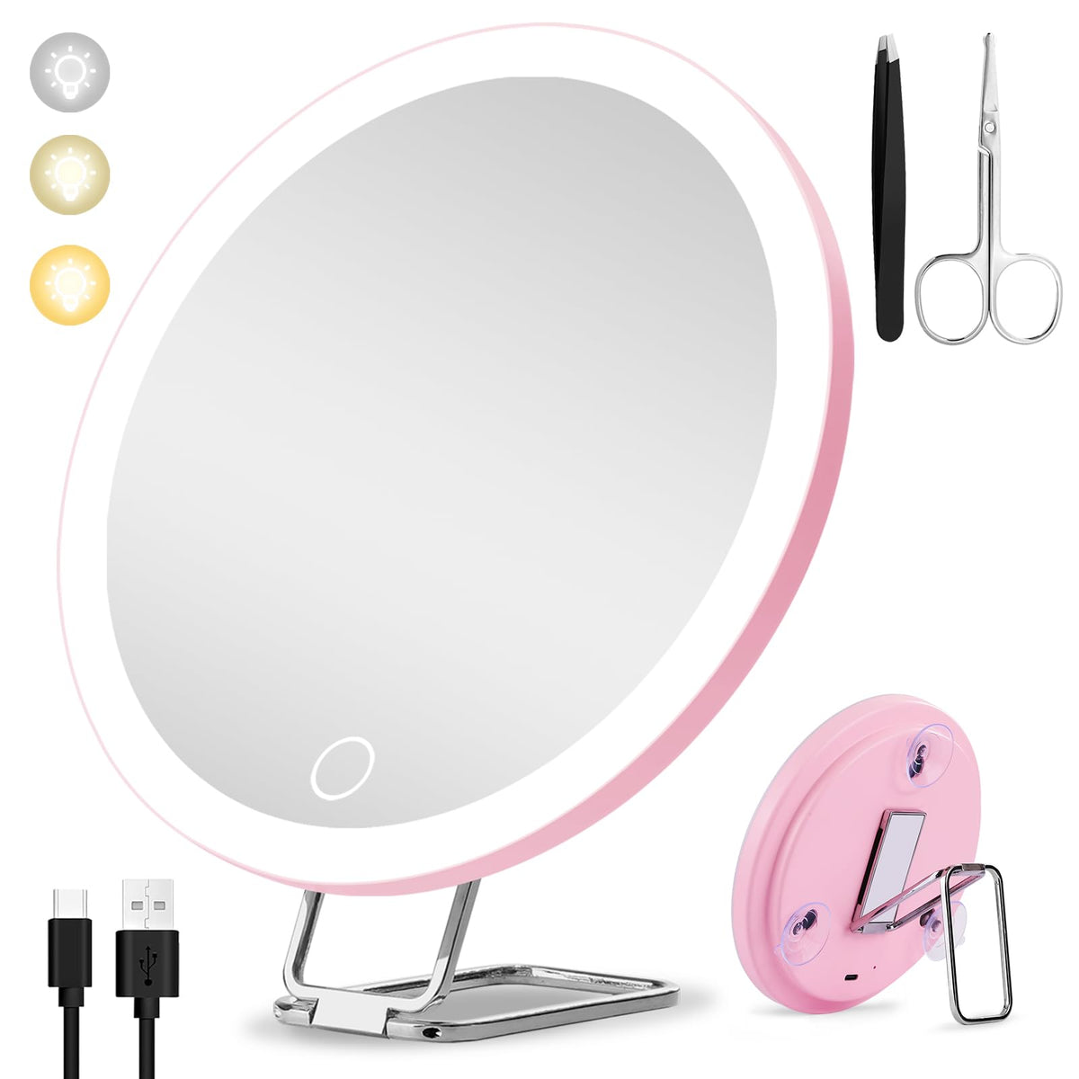 20X Magnifying Mirror with Light Large 6inch Lighted - Suupvaor Official Imagery - 2