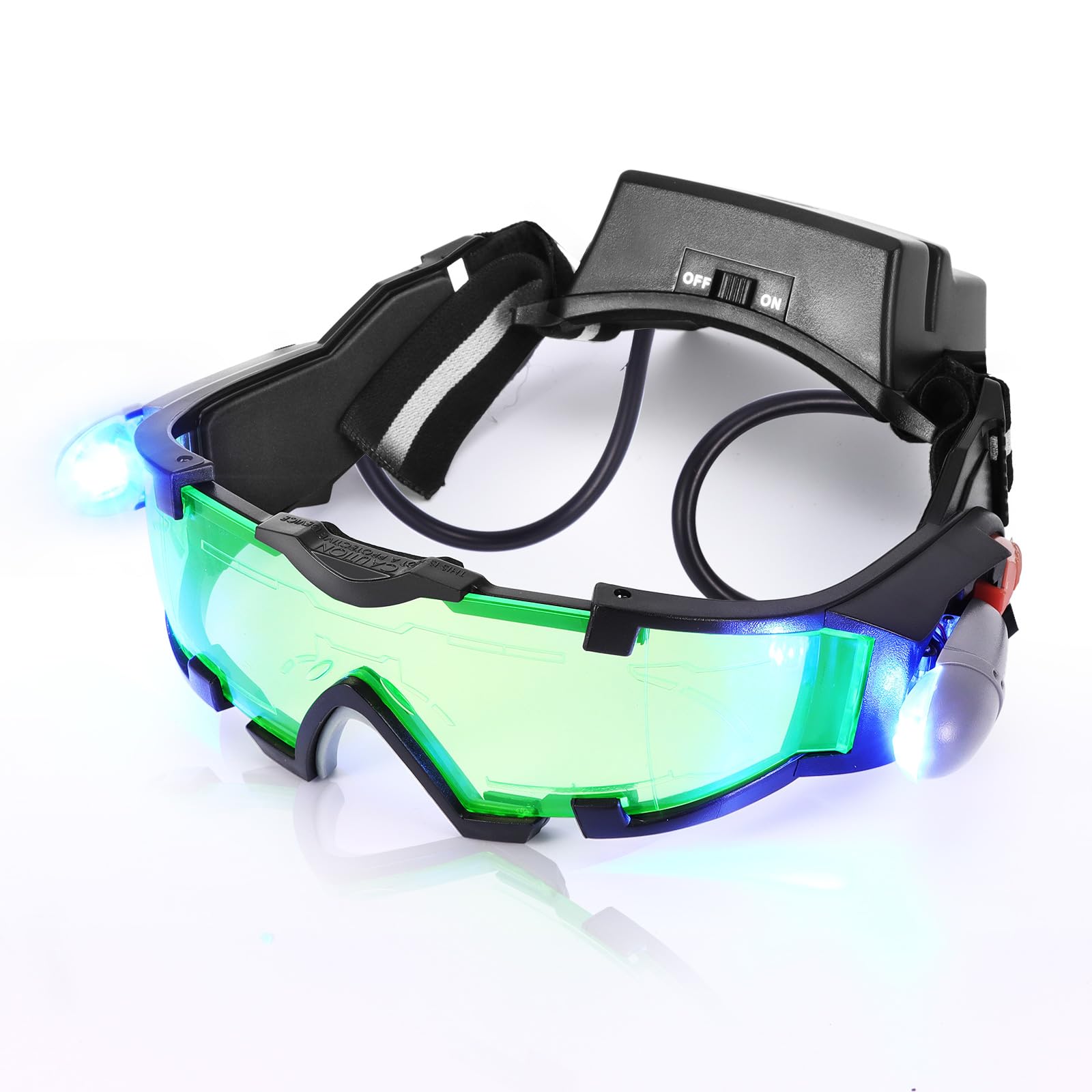 ALLOMN Spy Night Vision Goggles with Flip-Out, Adjustable Kids LED Night Green L - ALLOMN Official Product View 1
