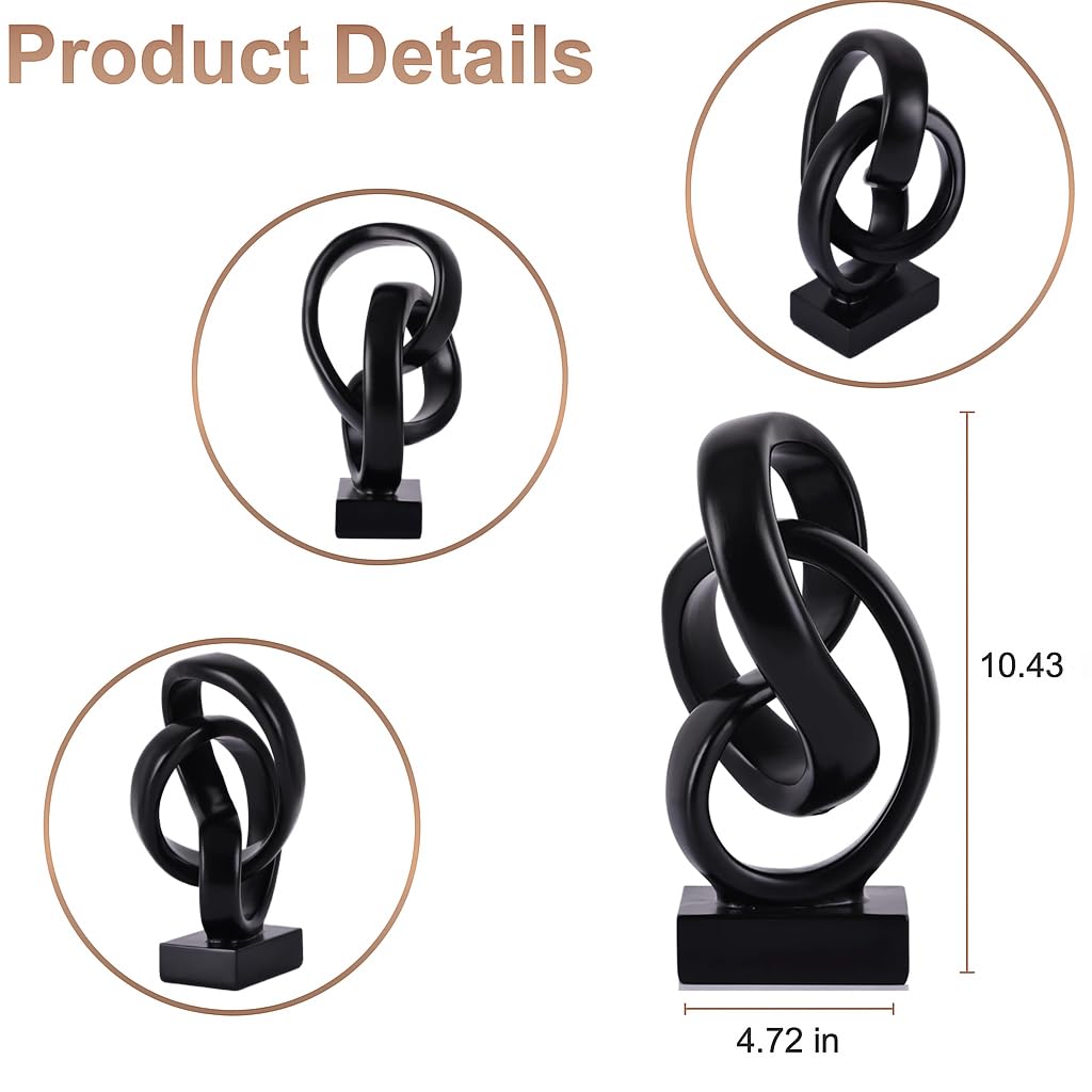 Modern Abstract Knot Sculpture Artistic Mobius Inspired - WUBIANJIE Official Imagery - 4