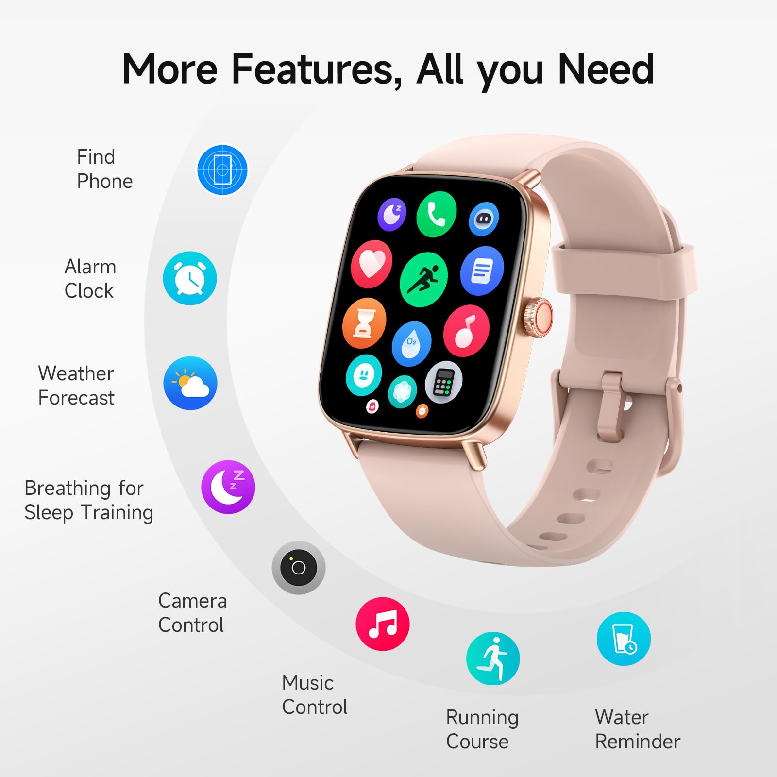 aeac Smart Watch for Women, 1.85" HD Smartwatch Compatible iPhone/Sams - View 9