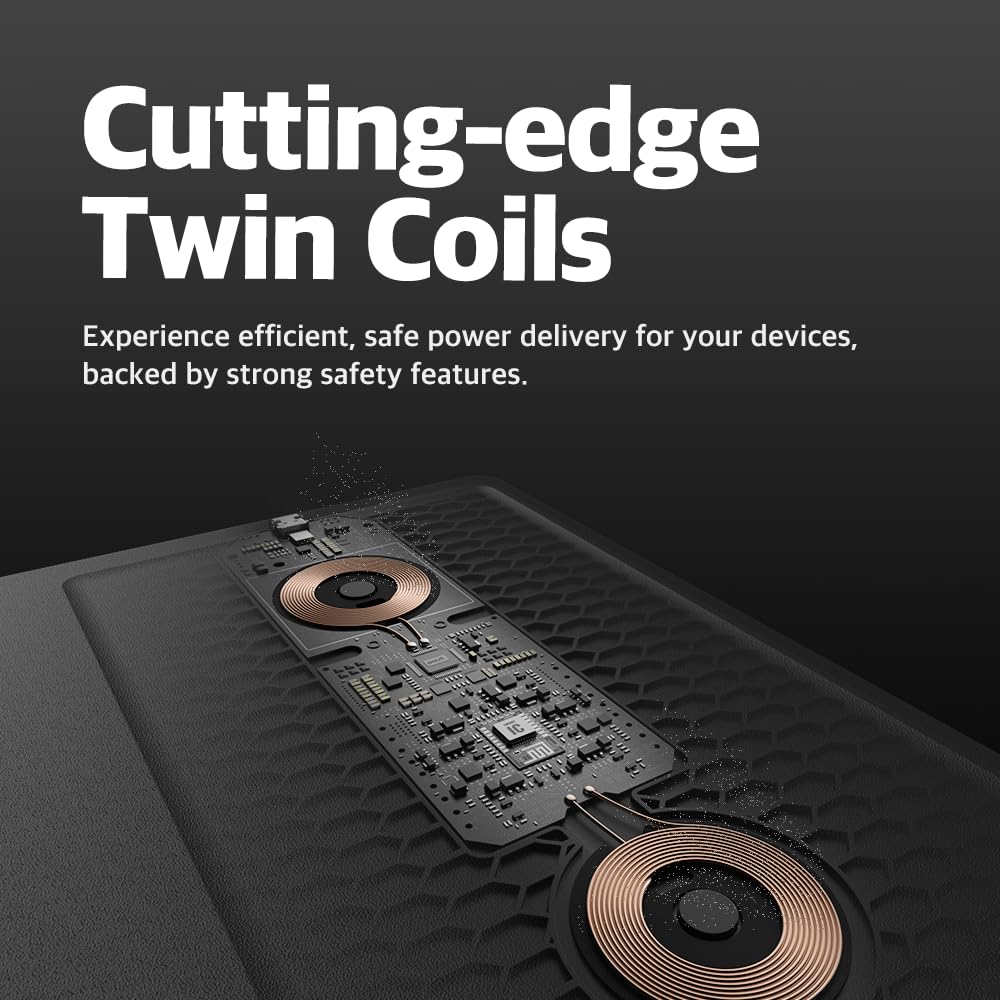 POUT H3 PRO Dual Qi Wireless Charging Mouse Pad Dual Fast - POUT Official Imagery - 4