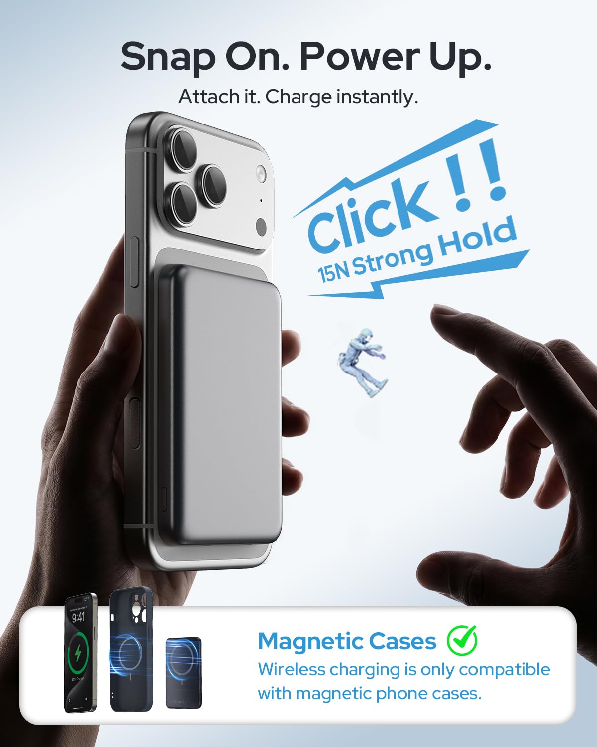 TRKOY for Magsafe Portable Charger, 5000mAh Slim Wireless Magnetic Power Bank - TRKOY Official Product View 2