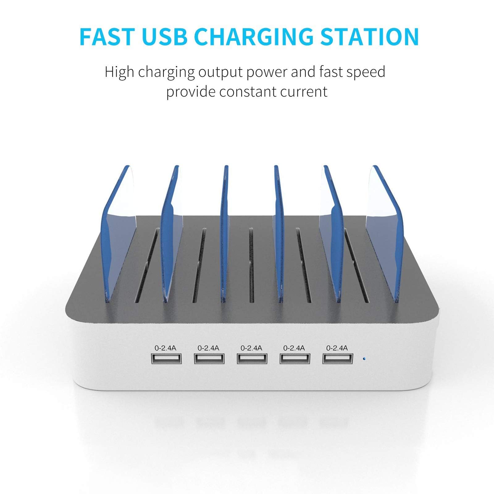 MSTJRY Charging Station for Multiple Devices 5 Port Multi - MSTJRY Official Imagery - 3
