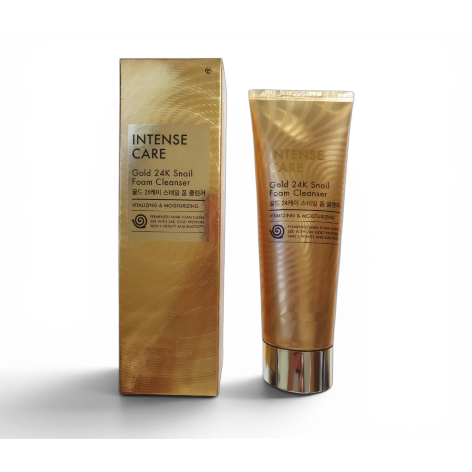 Intense Care Gold 24K Snail Foam Cleanser, Korean Foaming Facial - Generic