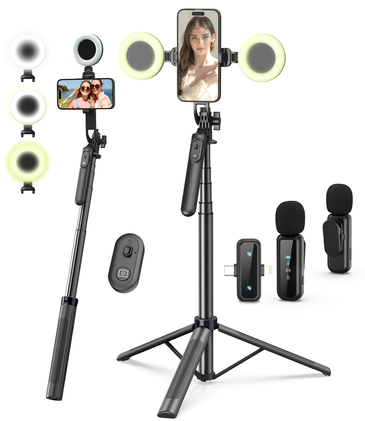Vlogging Kit for iPhone Android 71 Selfie Stick Tripod for - Yeaki Official Imagery - 2