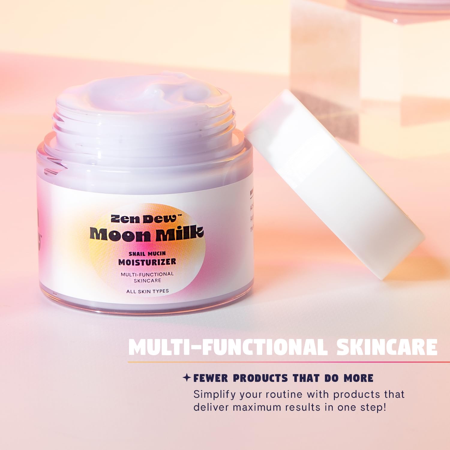 Moon Milk Snail Mucin Moisturizer Gel Cream 3.52 Oz - Zen Dew