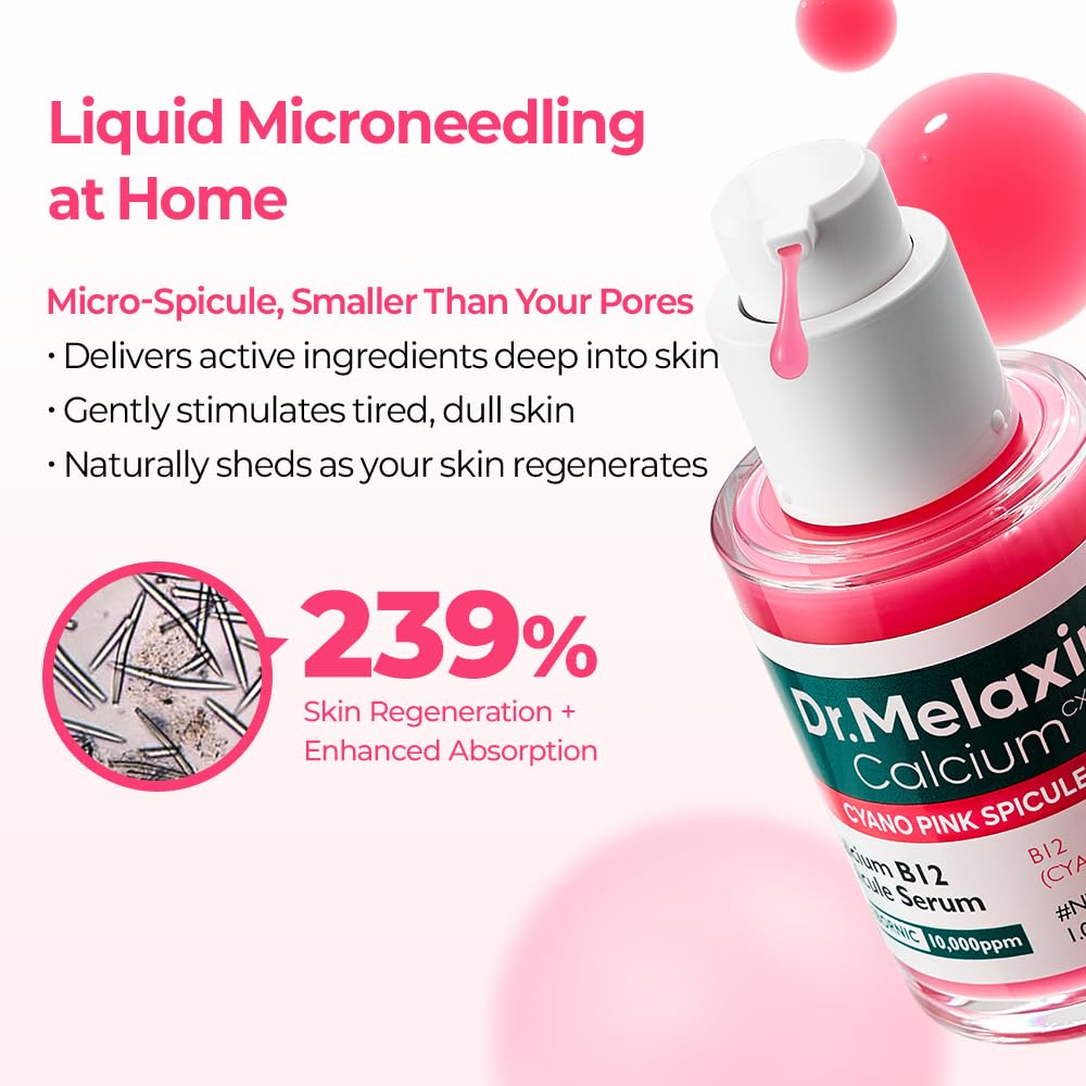 Dr.Melaxin Cyano Pink Spicule Serum with Vitamin B12, Liquid - Dr.Melaxin