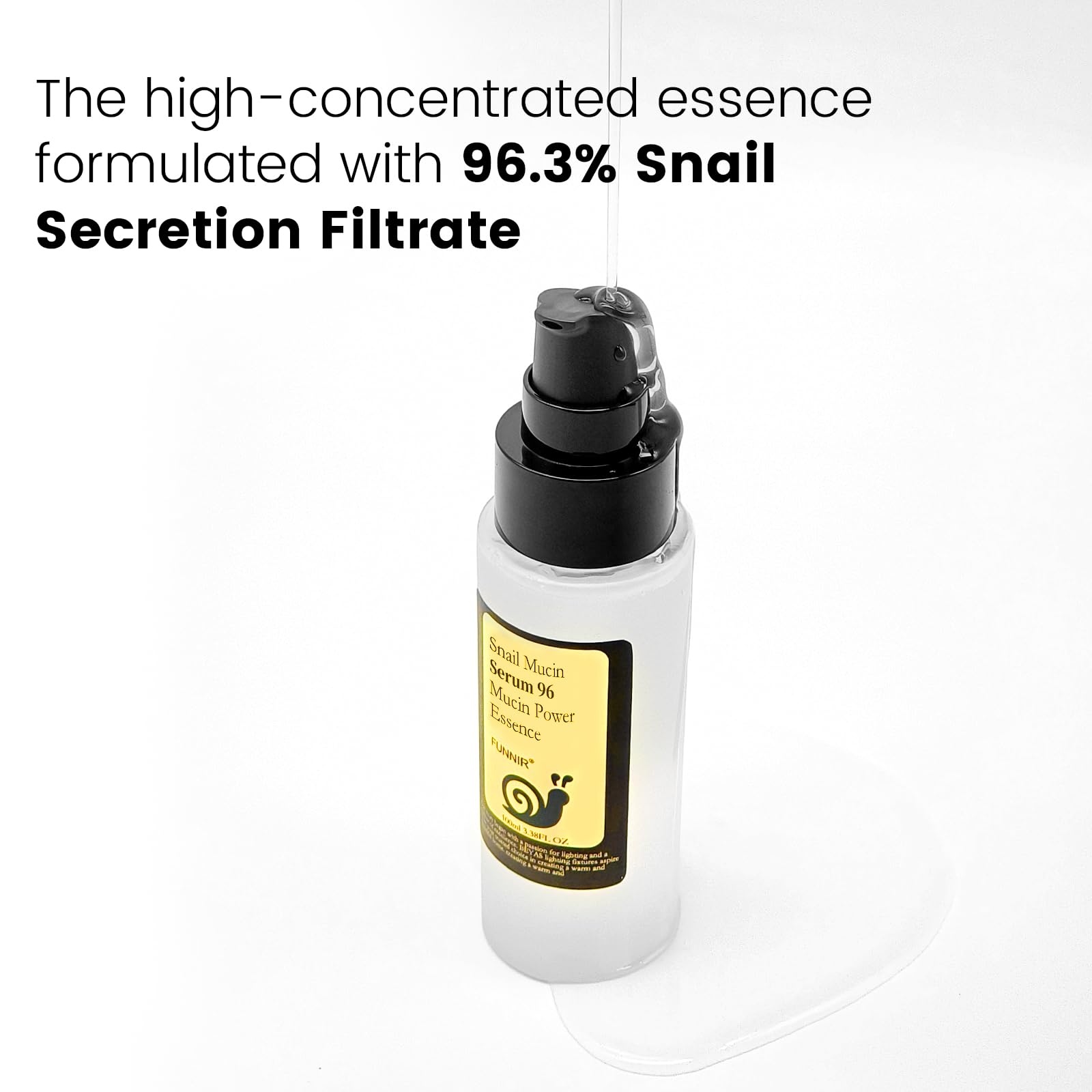 BabyFaceDiary FUNNIR Snail Mucin 96% Essence , Hydrating Serum for Face with - BabyFaceDiary Official Product View 5
