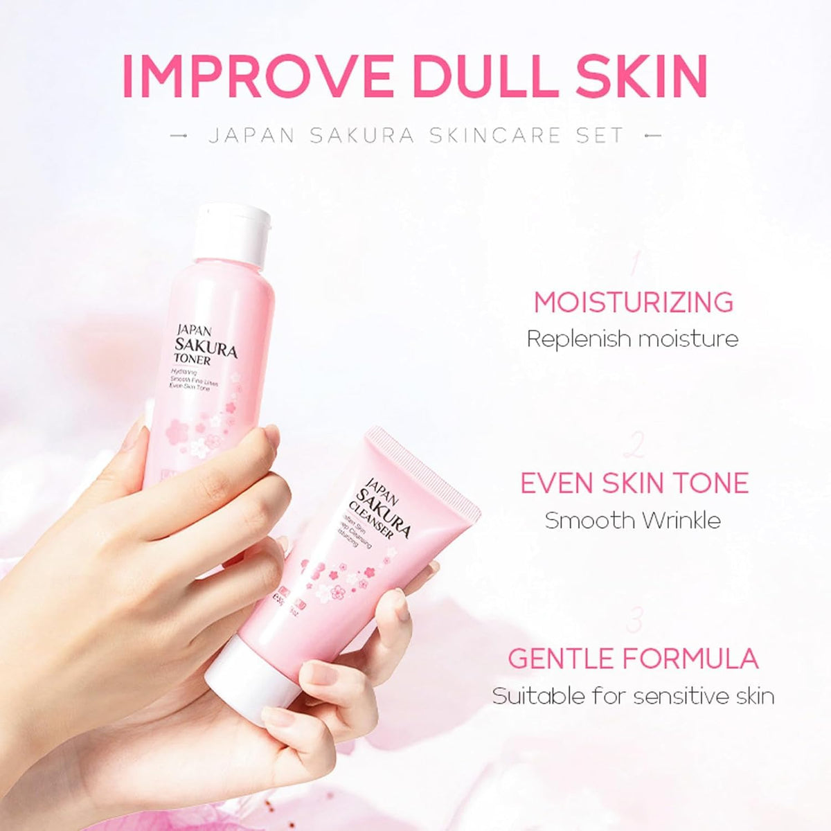 Skin Care Set for Women Girls Cherry Blossoms Beauty Gift - SUNOL Official Imagery - 5