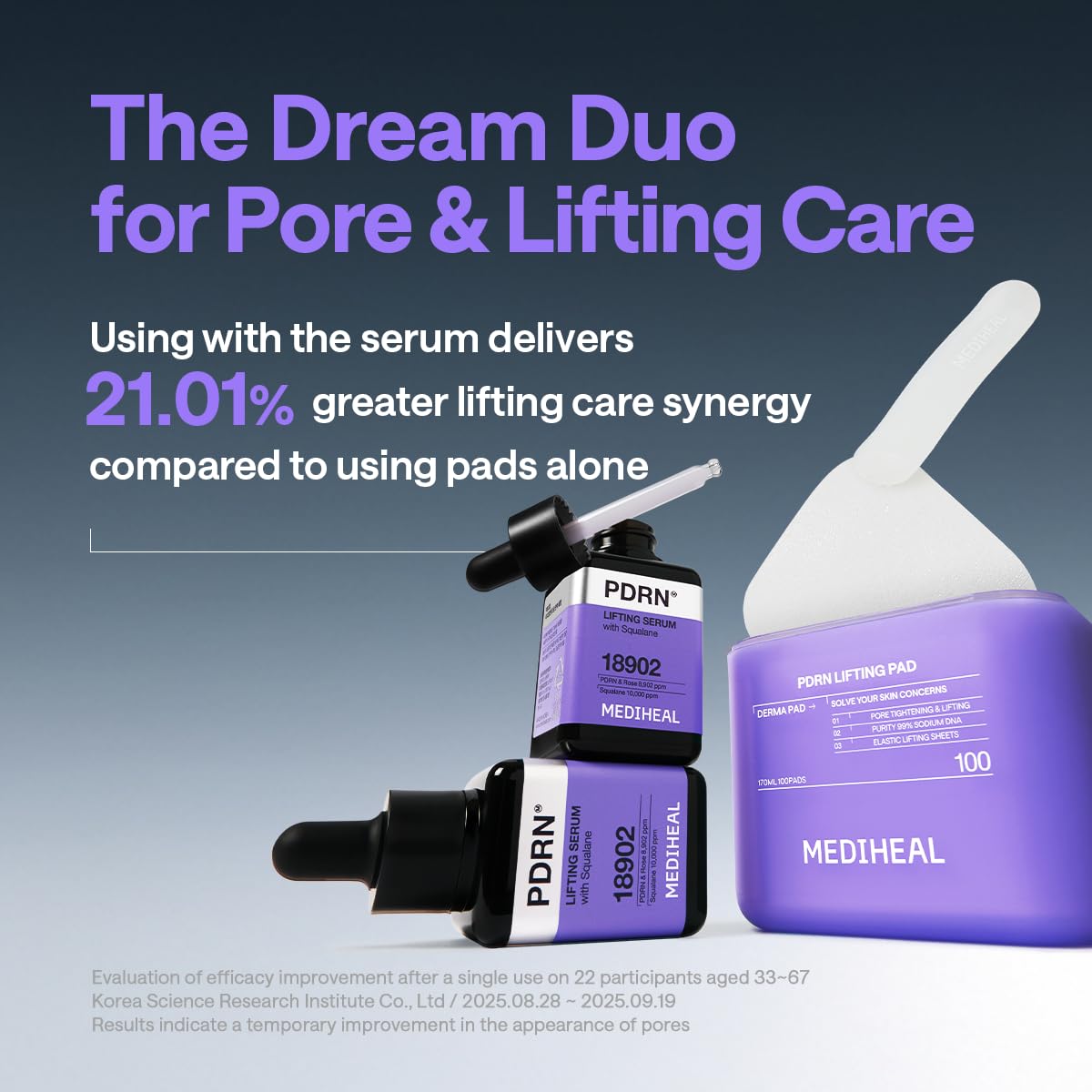 MEDIHEAL PDRN Lifting Toner Pads Pore Wrinkle Care - MEDIHEAL Official Imagery - 8