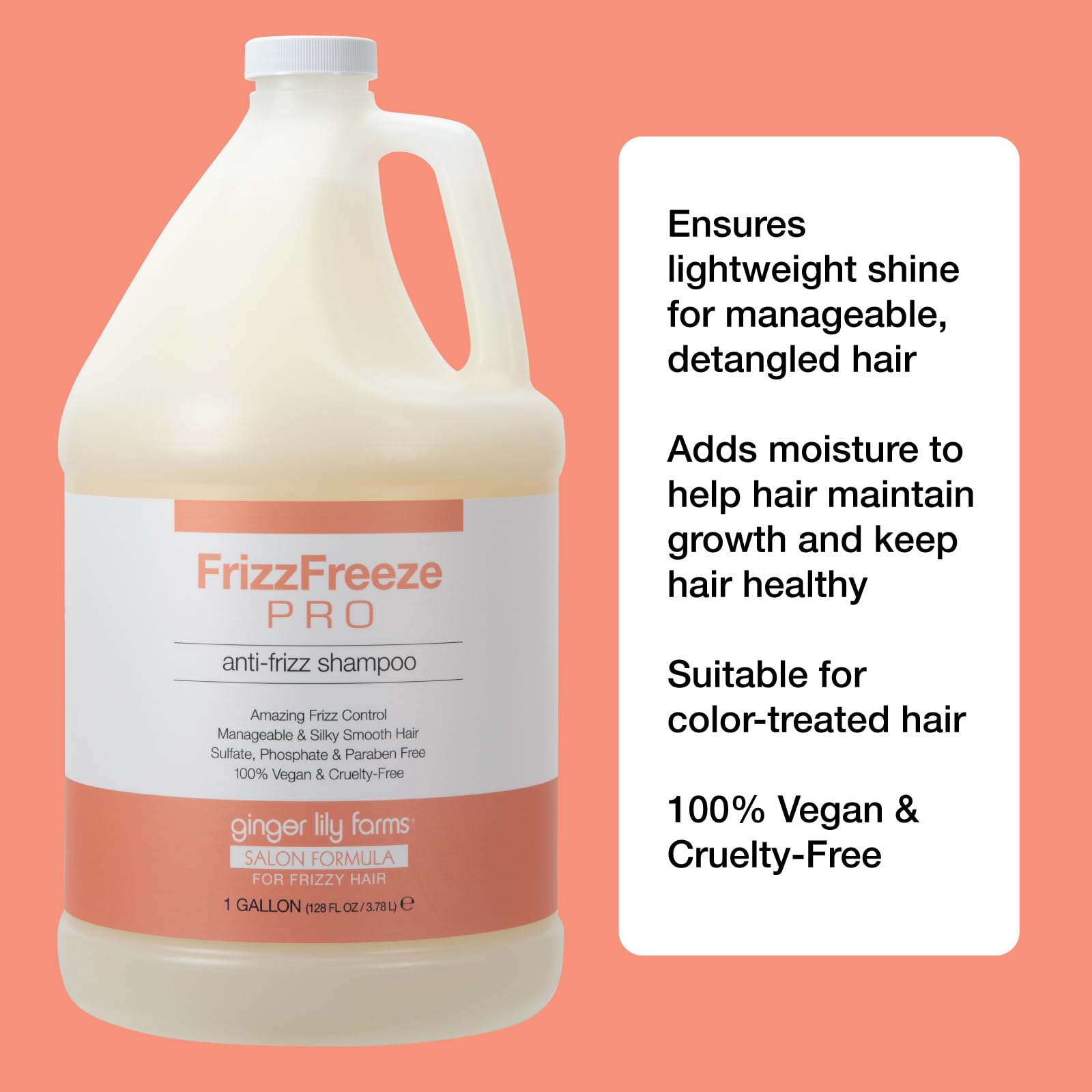 Ginger Lily Farms 1 gal FrizzFreeze Pro Anti-Frizz Shampoo