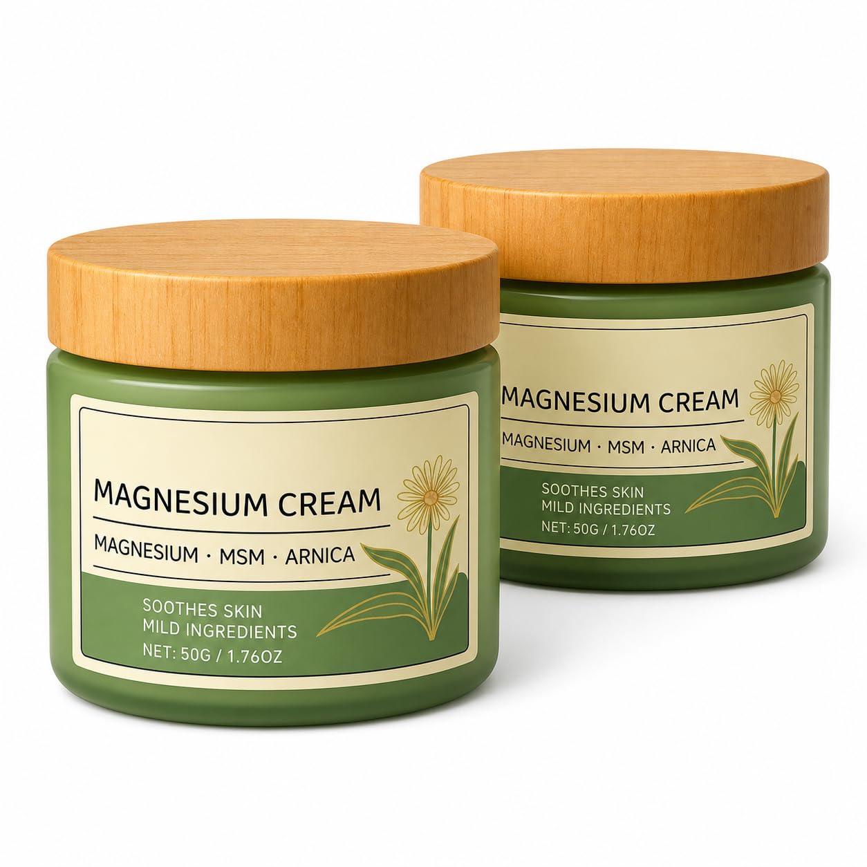 Total Relief Magnesium Cream with MSM & Arnica, 2 Pack, for Legs & Feet
