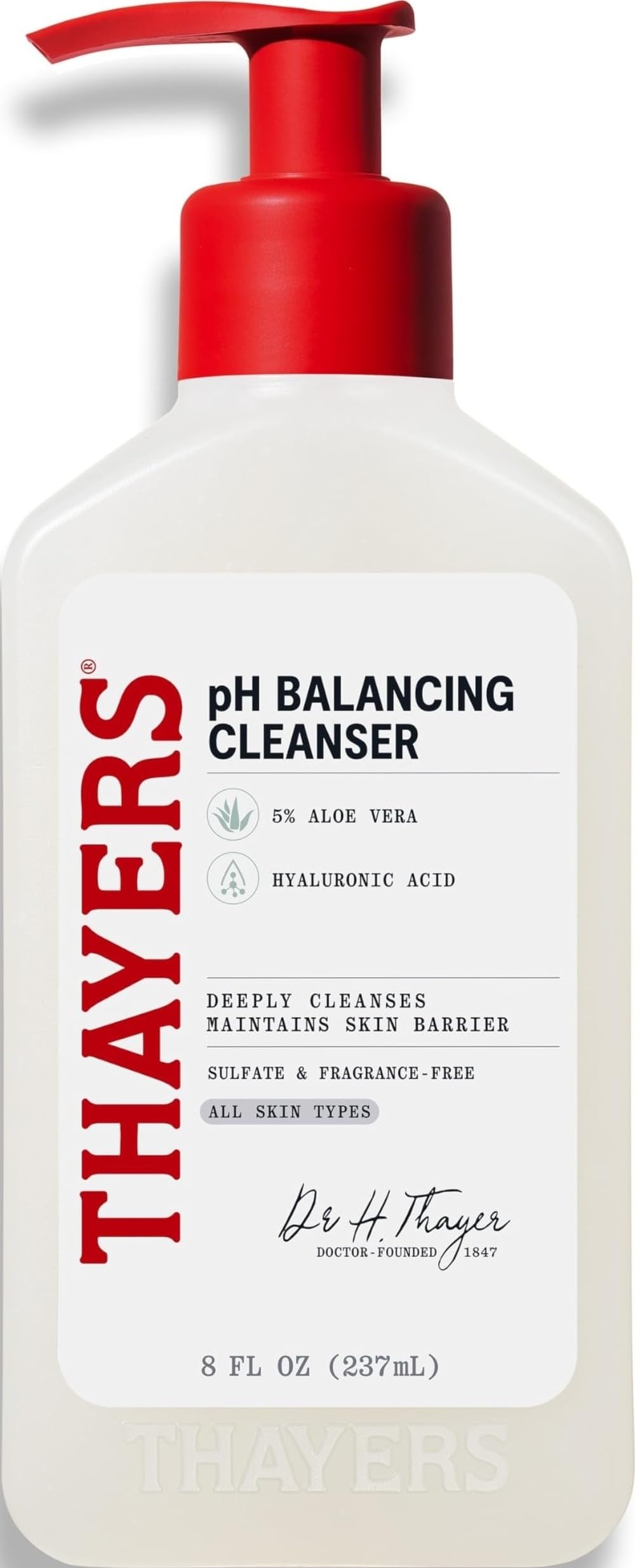 THAYERS pH Balancing Daily Cleanser, Face Wash with Aloe Vera, - Product Imagery